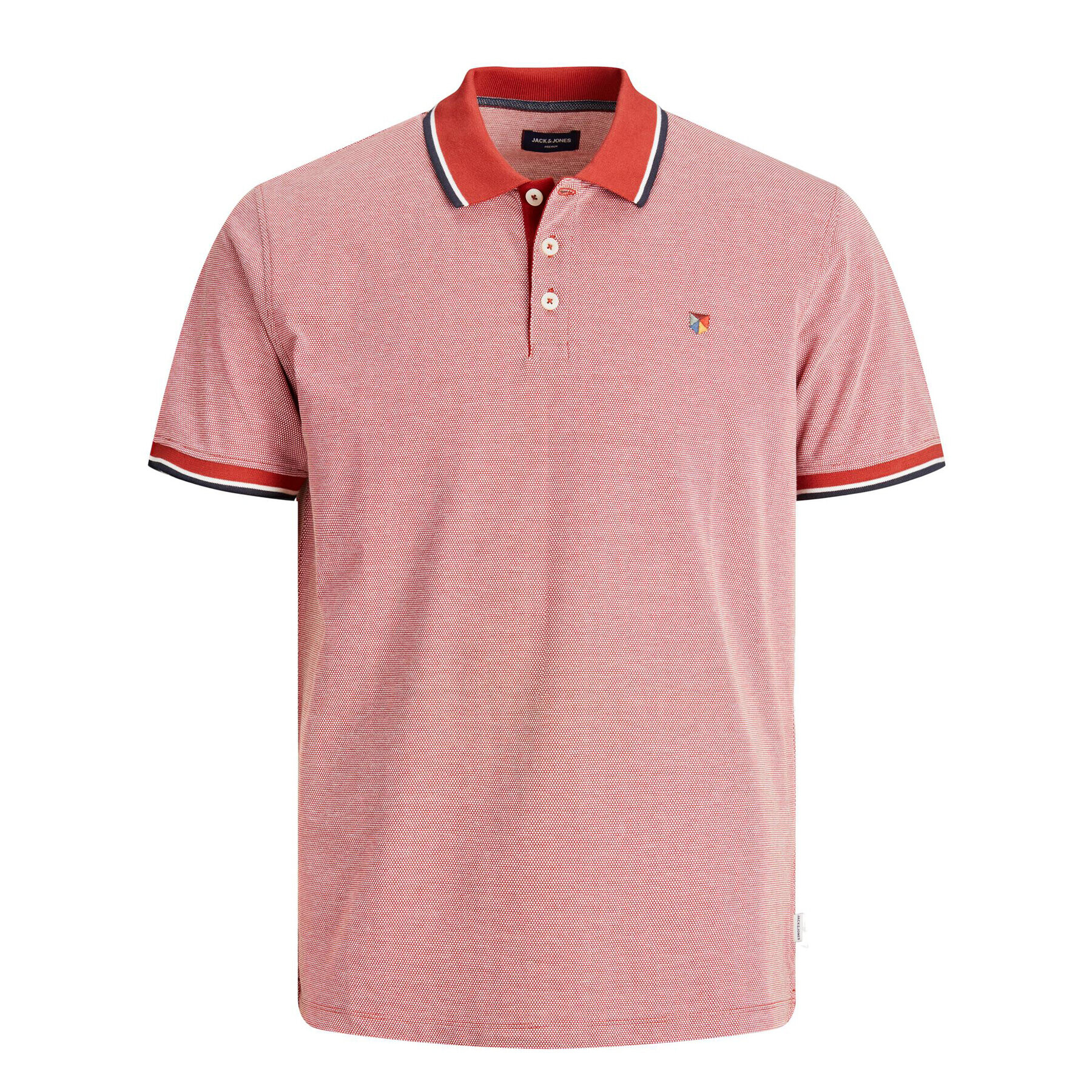 Jack&Jones Pólóing Bluwin 12169064 Piros Regular Fit - Pepit.hu