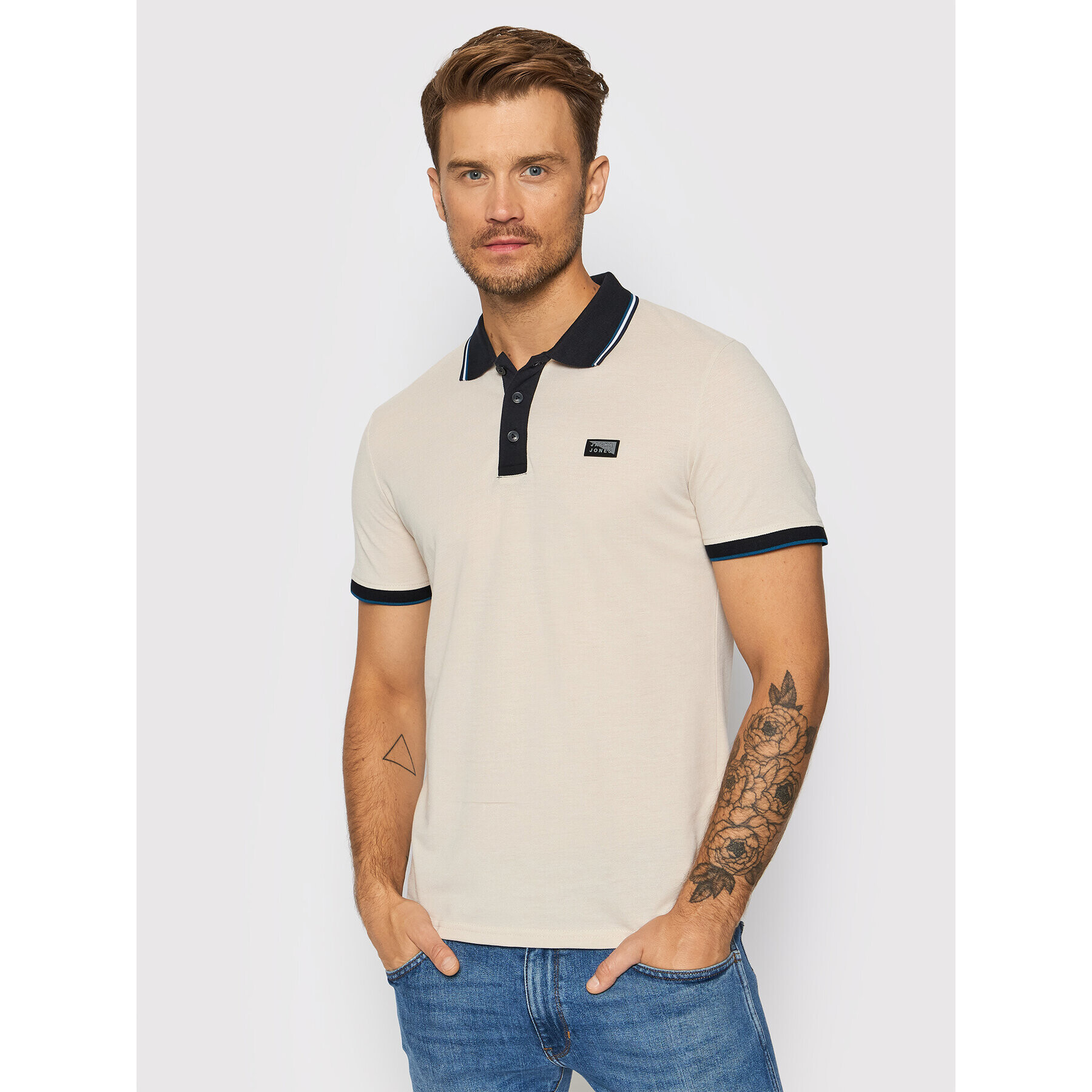 Jack&Jones Pólóing Charming 12187924 Bézs Regular Fit - Pepit.hu