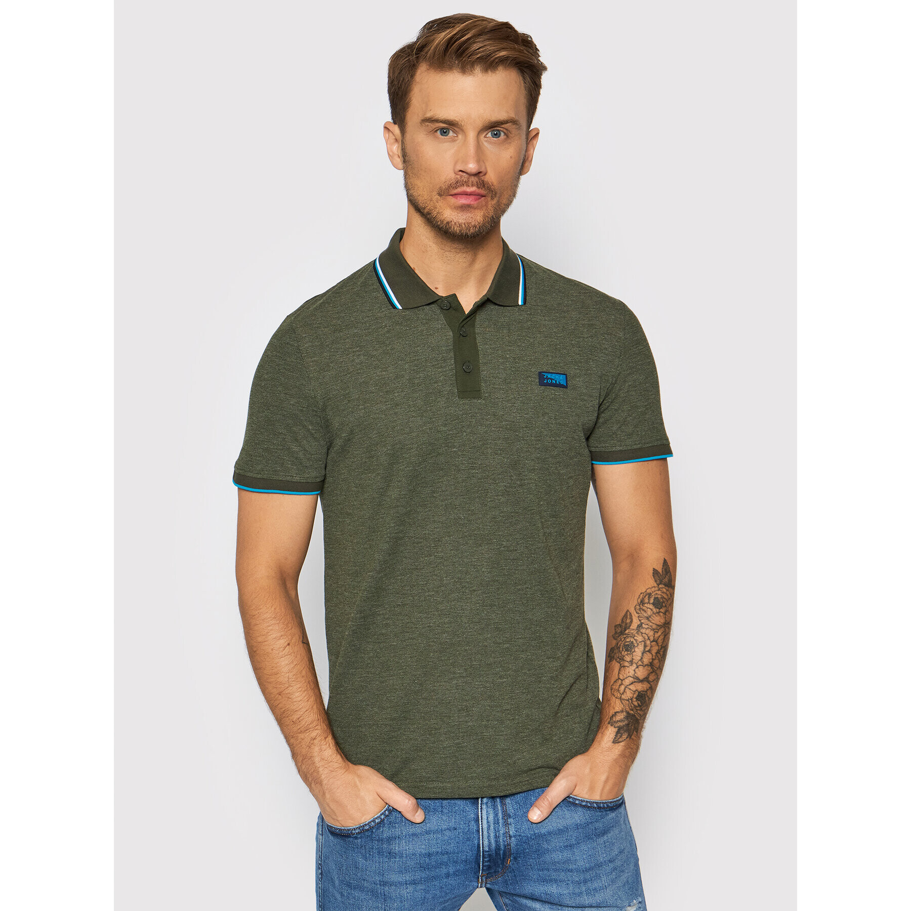 Jack&Jones Pólóing Charming 12187924 Zöld Regular Fit - Pepit.hu