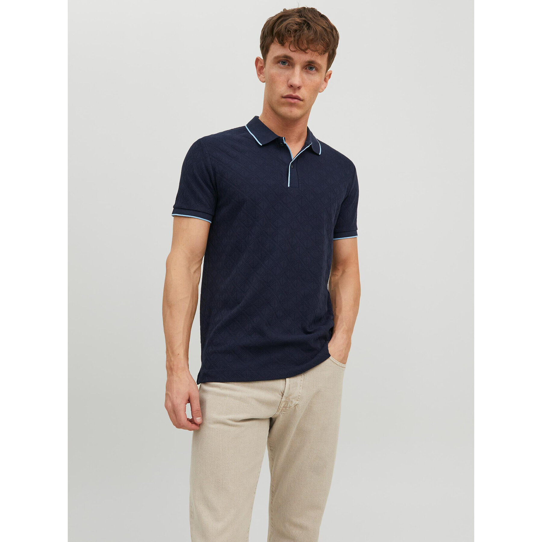 Jack&Jones Pólóing Clifford 12236201 Sötétkék Regular Fit - Pepit.hu