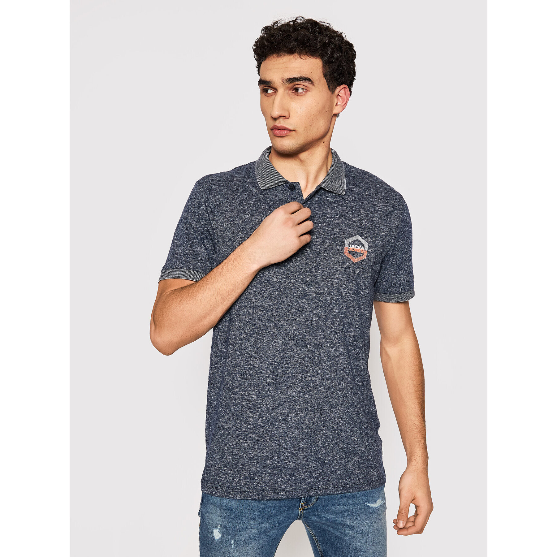 Jack&Jones Pólóing Elight 12182651 Sötétkék Regular Fit - Pepit.hu