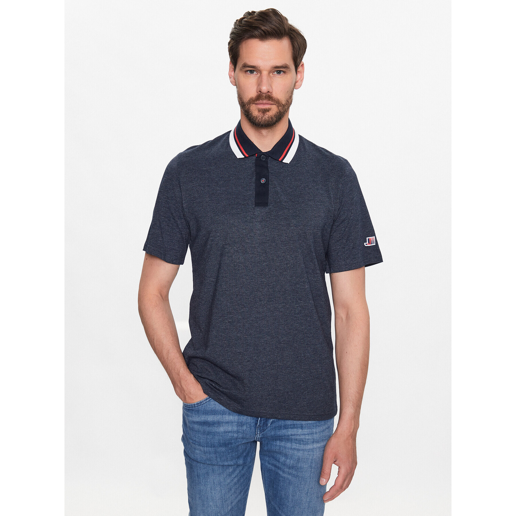 Jack&Jones Pólóing Logan 12229420 Sötétkék Standard Fit - Pepit.hu