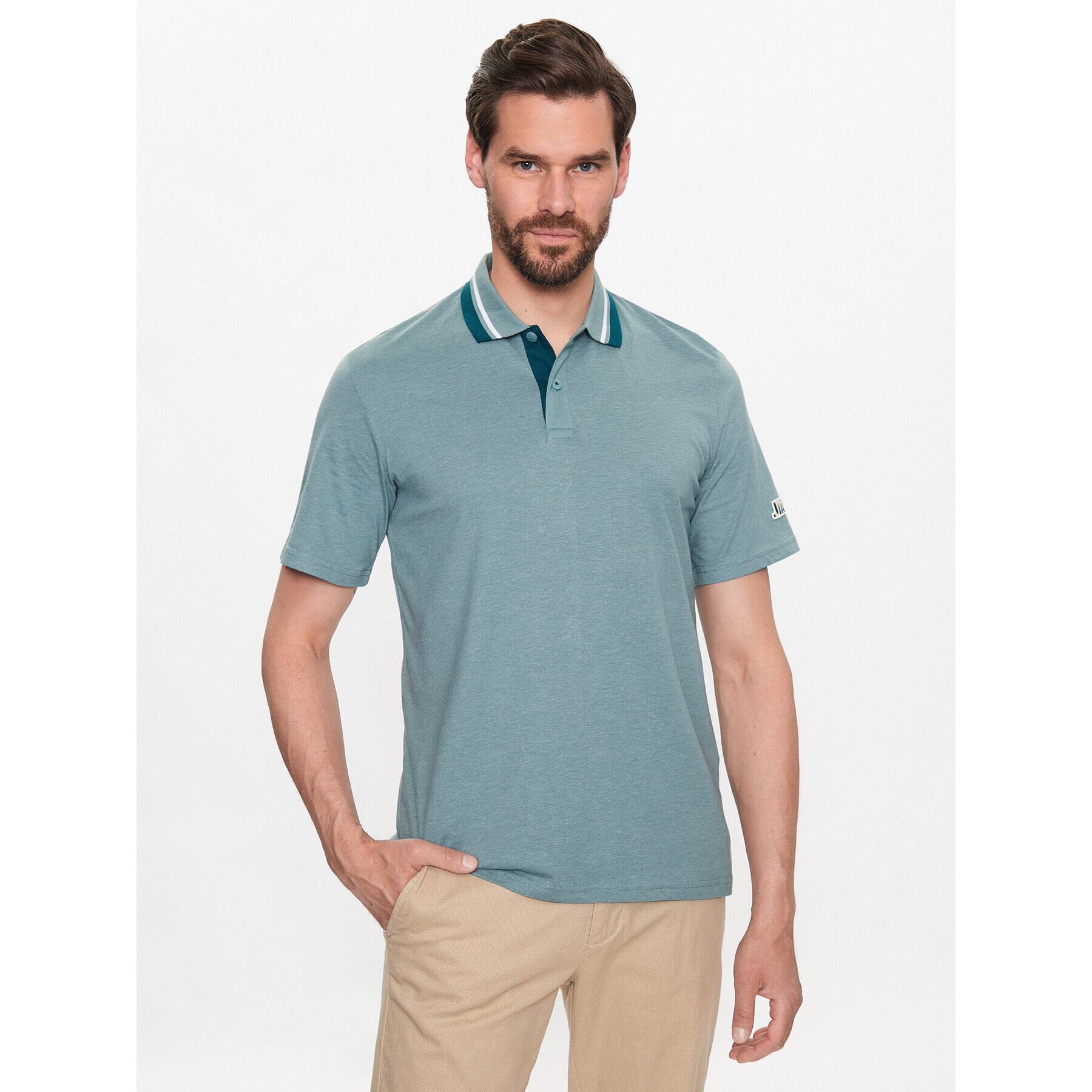 Jack&Jones Pólóing Logan 12229420 Zöld Standard Fit - Pepit.hu