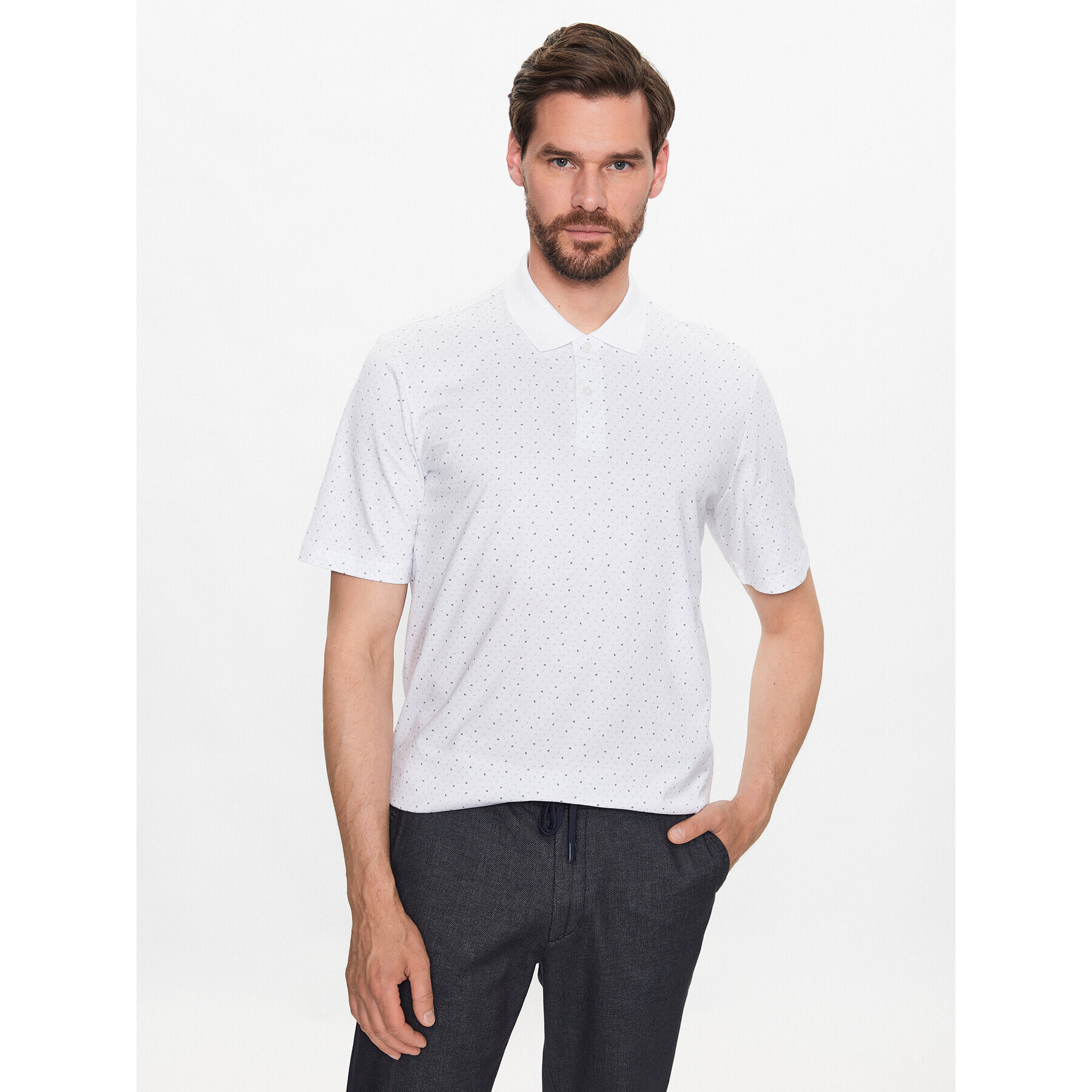 Jack&Jones Pólóing Marseille 12227870 Fehér Standard Fit - Pepit.hu