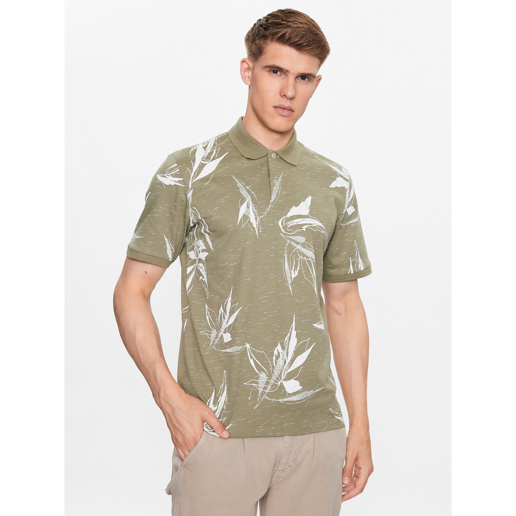 Jack&Jones Pólóing Rayon 12230268 Zöld Standard Fit - Pepit.hu