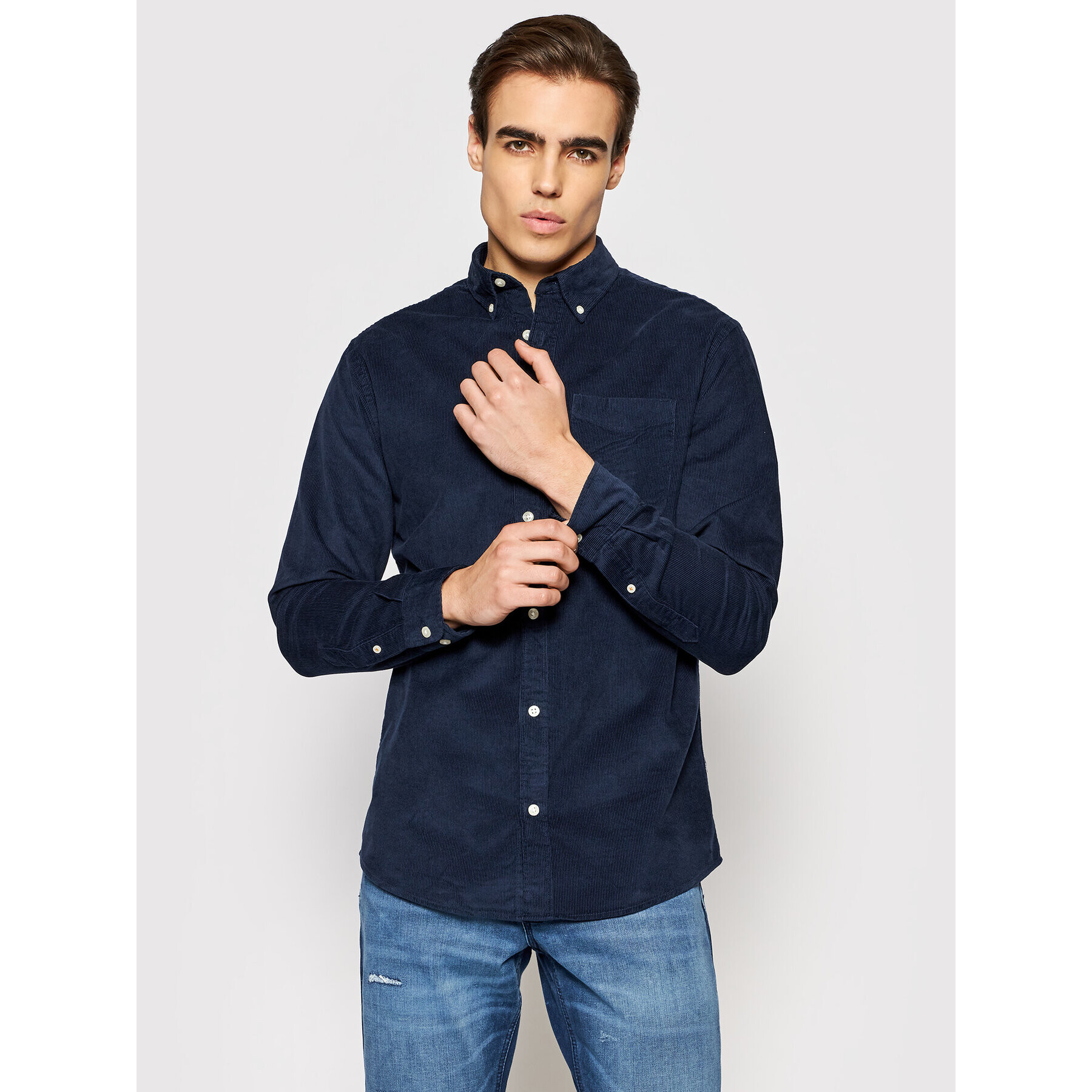 Jack&Jones PREMIUM Ing Blautlas Cord 12196529 Sötétkék Slim Fit - Pepit.hu