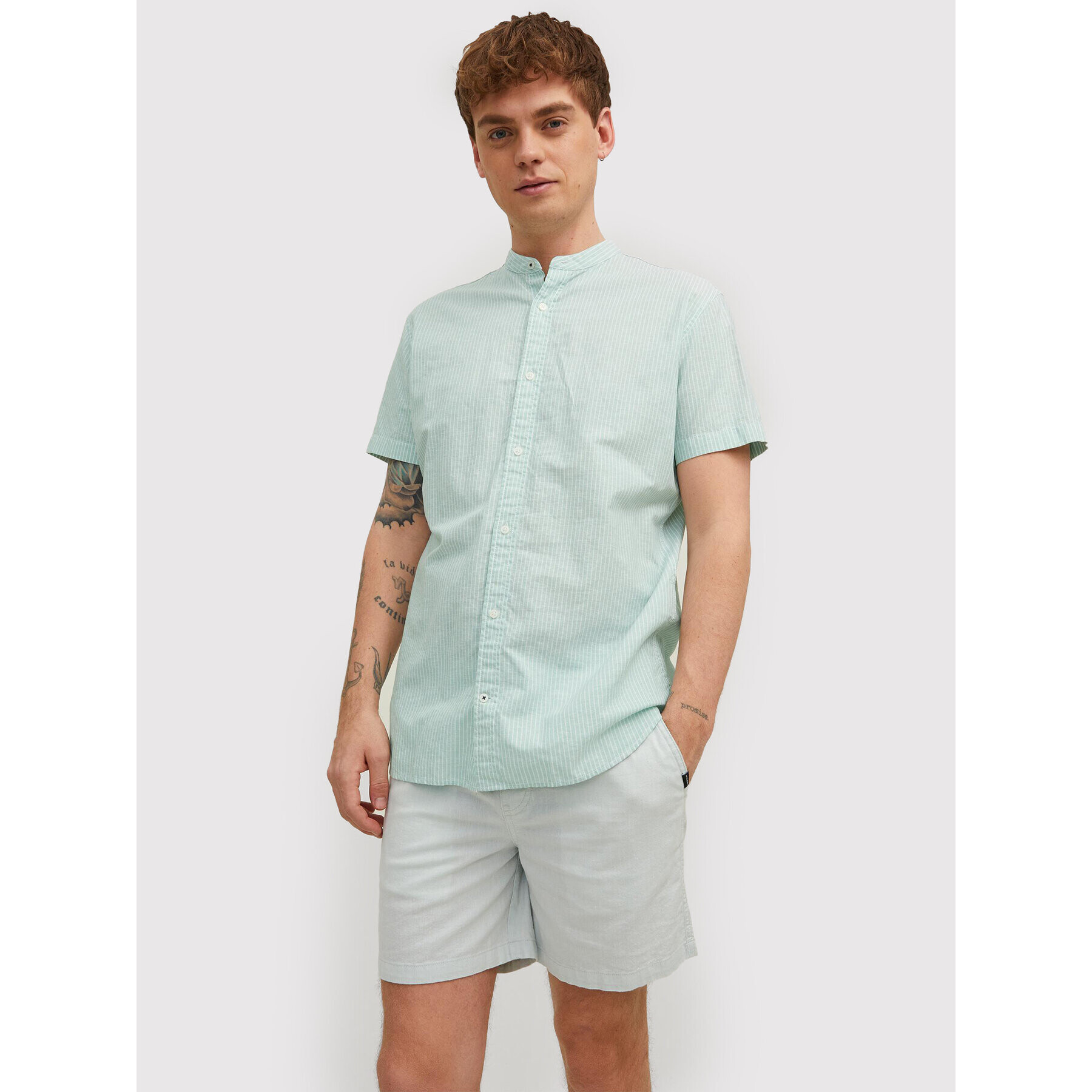 Jack&Jones PREMIUM Ing Summer 12208479 Zöld Slim Fit - Pepit.hu