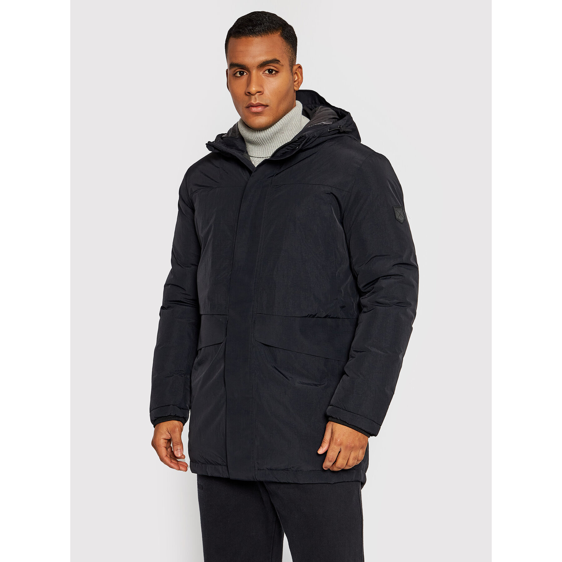 Jack&Jones PREMIUM Parka Harold 12192814 Fekete Regular Fit - Pepit.hu