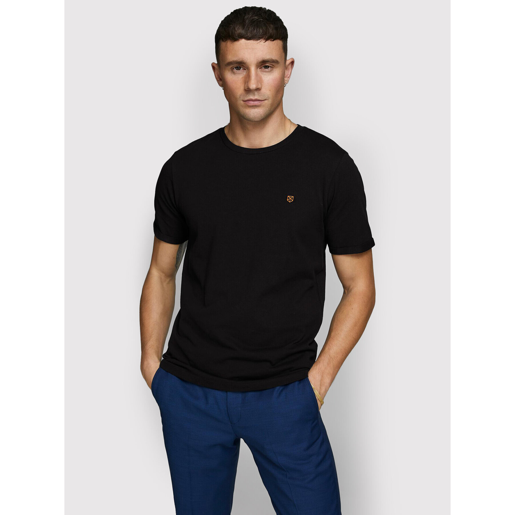 Jack&Jones PREMIUM Póló Blahardy 12166527 Fekete Slim Fit - Pepit.hu