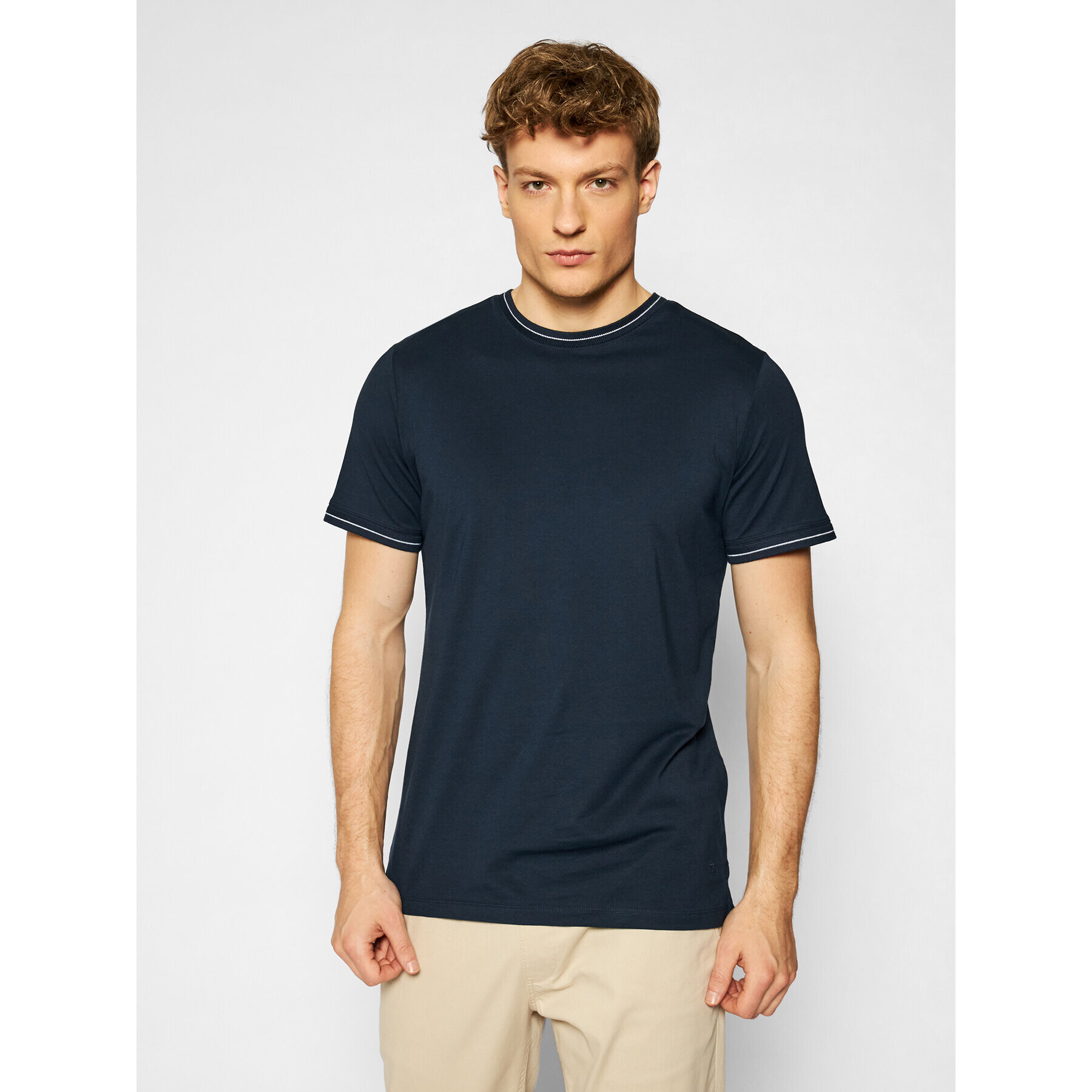 Jack&Jones PREMIUM Póló Blalucas 12184760 Sötétkék Regular Fit - Pepit.hu