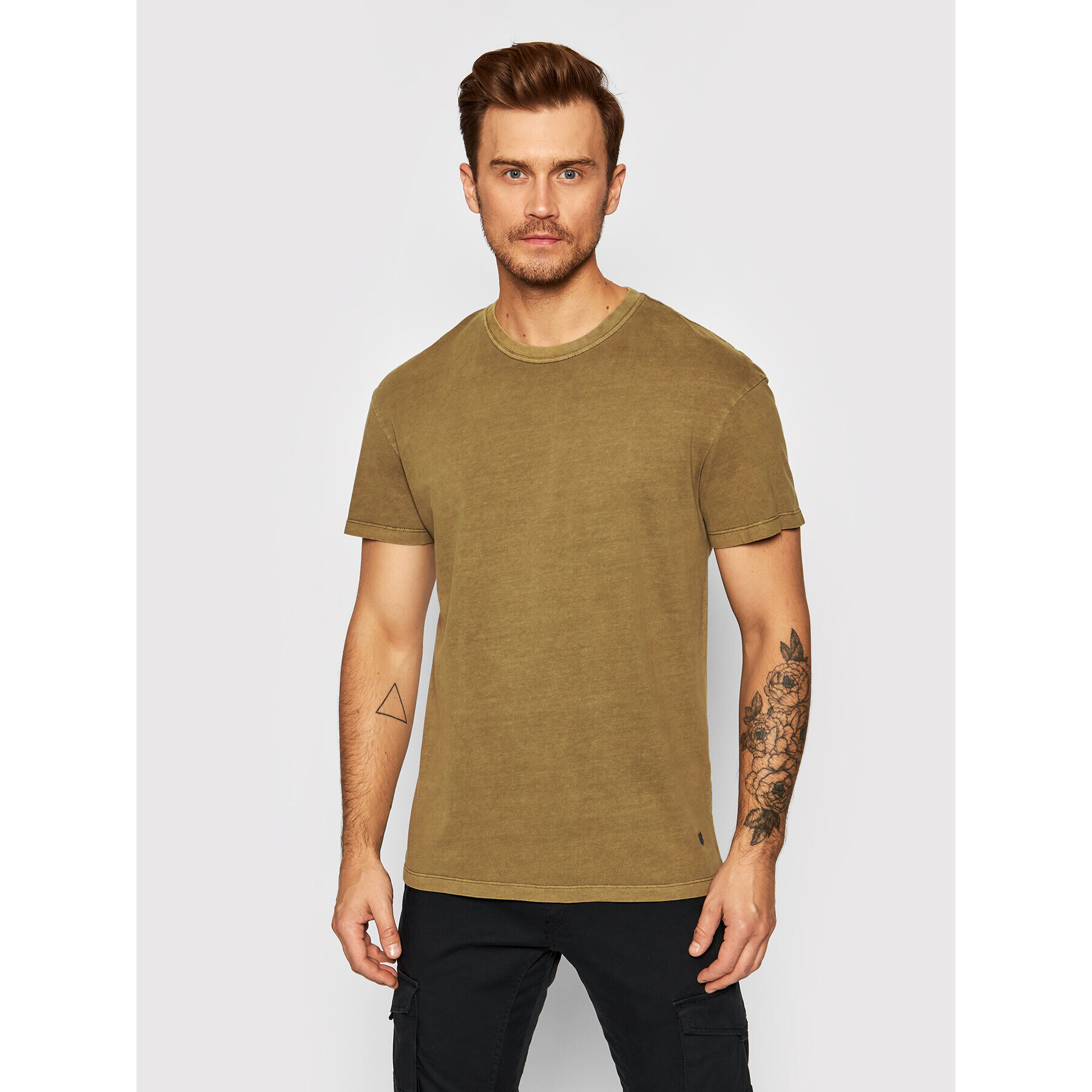 Jack&Jones PREMIUM Póló Blarhett 12191022 Barna Relaxed Fit - Pepit.hu