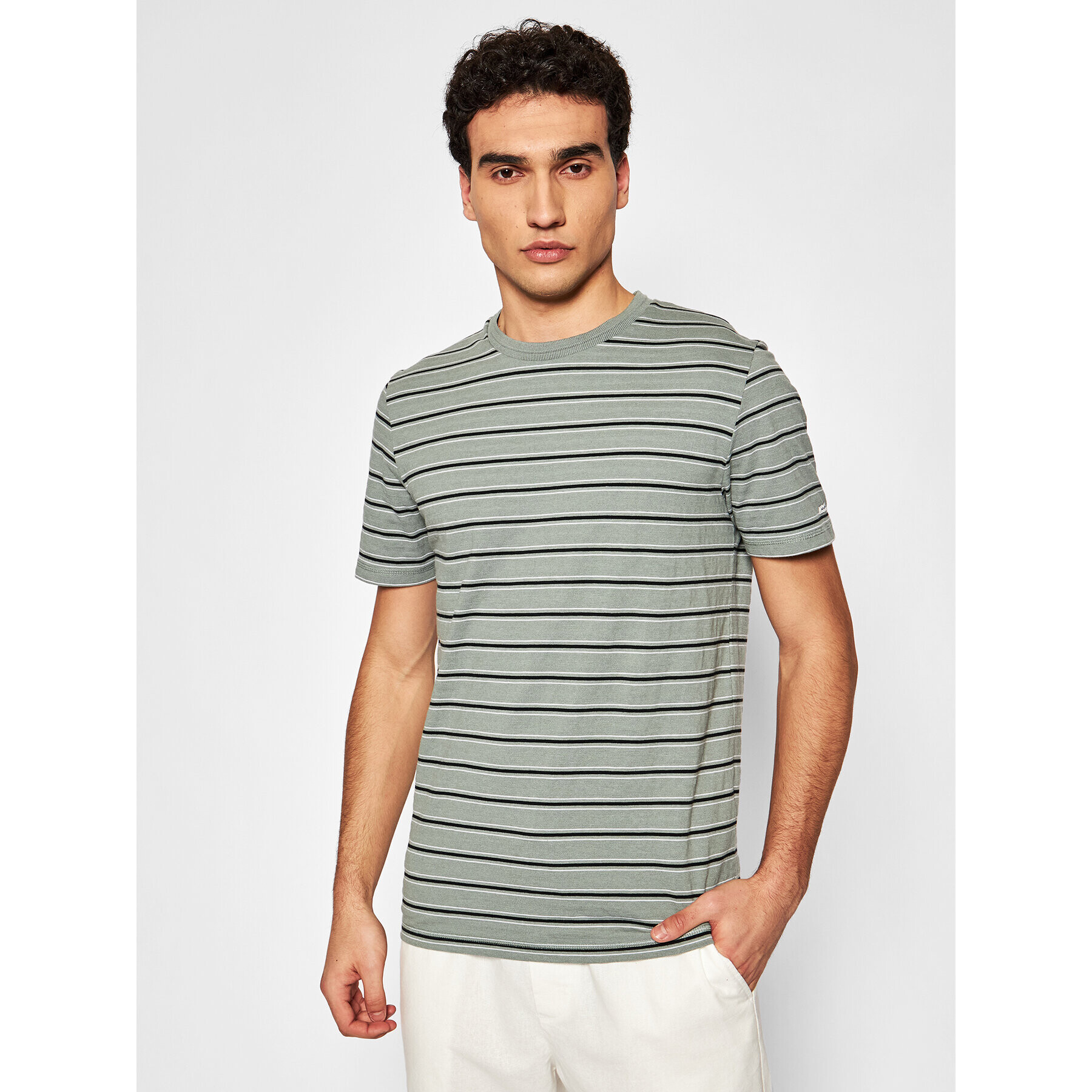 Jack&Jones PREMIUM Póló Blucameron 12185311 Zöld Regular Fit - Pepit.hu