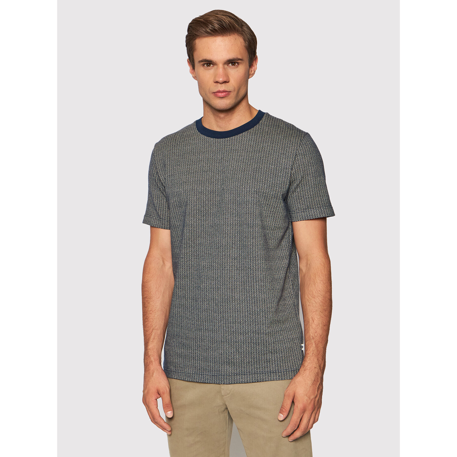 Jack&Jones PREMIUM Póló Blupattern 12192501 Sötétkék Regular Fit - Pepit.hu