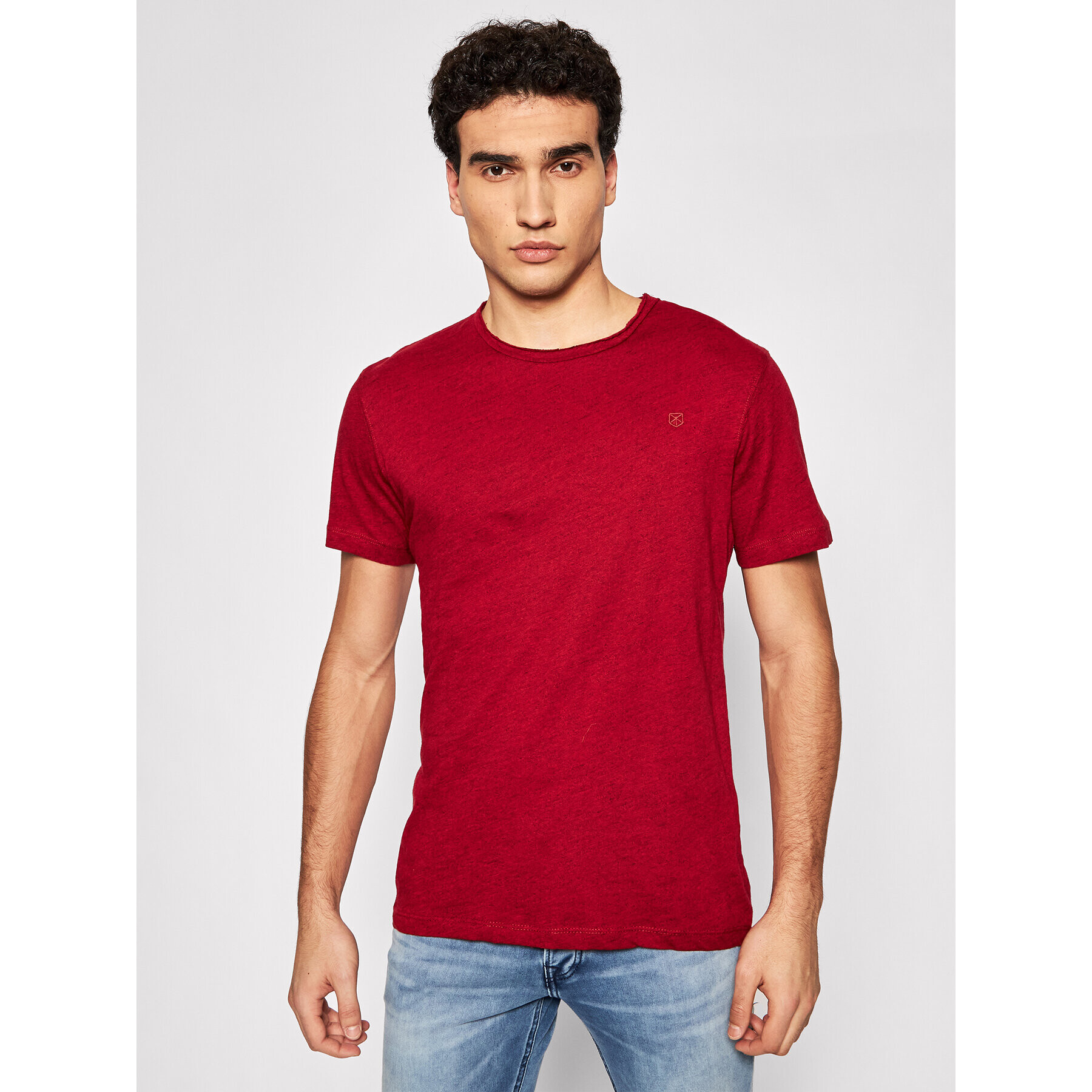 Jack&Jones PREMIUM Póló Bluvance 12185027 Piros Regular Fit - Pepit.hu