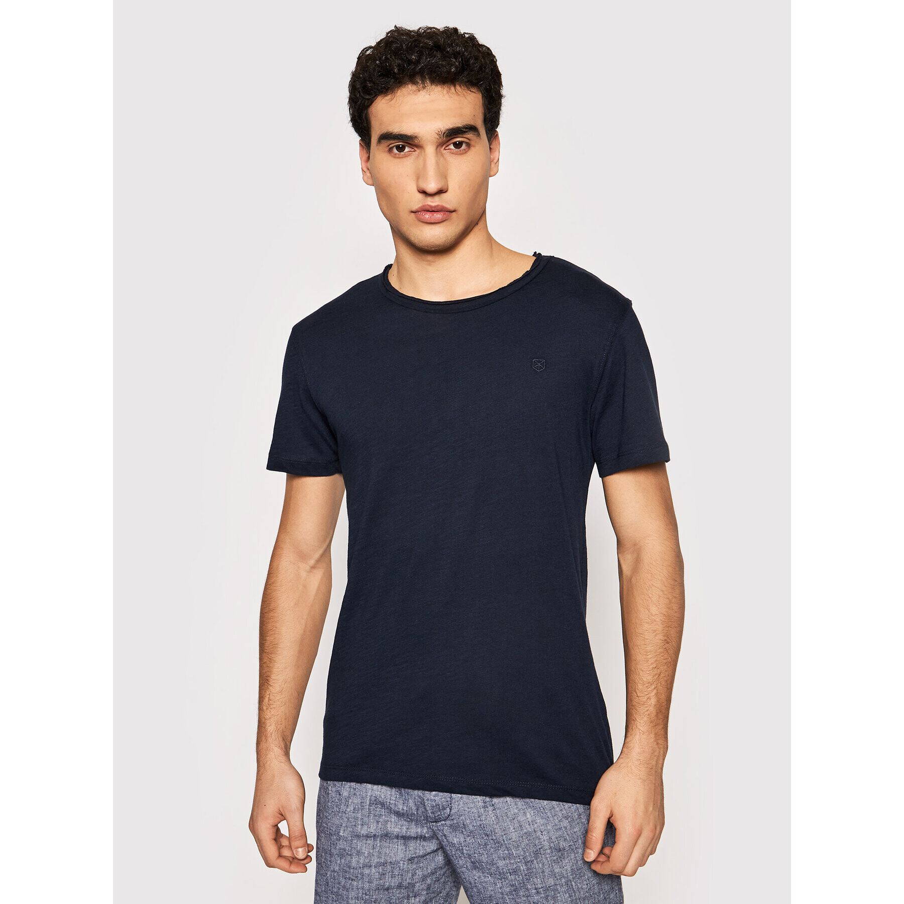 Jack&Jones PREMIUM Póló Bluvance 12185027 Sötétkék Regular Fit - Pepit.hu