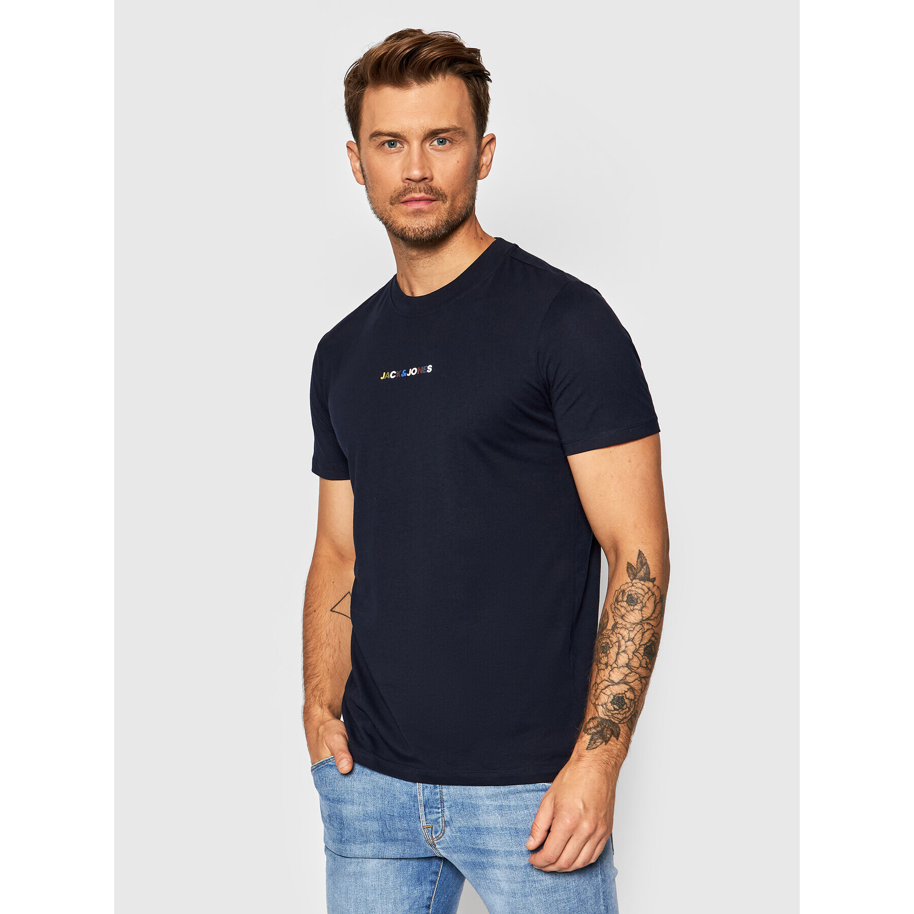 Jack&Jones PREMIUM Póló Landon 12191308 Sötétkék Regular Fit - Pepit.hu