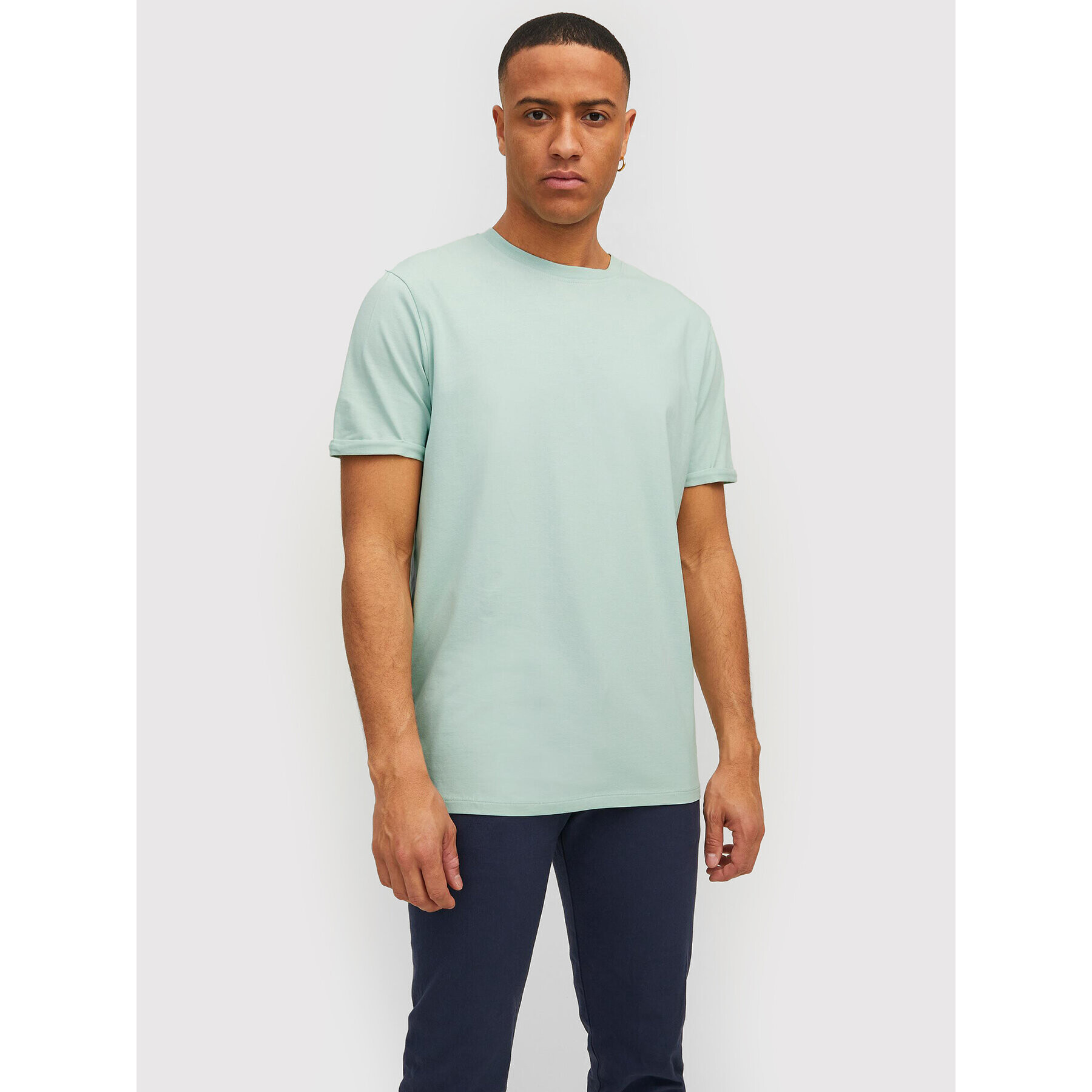 Jack&Jones PREMIUM Póló Logo 12183777 Zöld Regular Fit - Pepit.hu