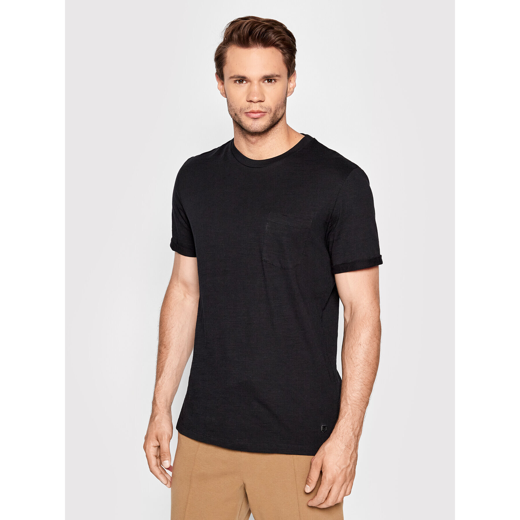 Jack&Jones PREMIUM Póló Tropic 12203772 Fekete Regular Fit - Pepit.hu