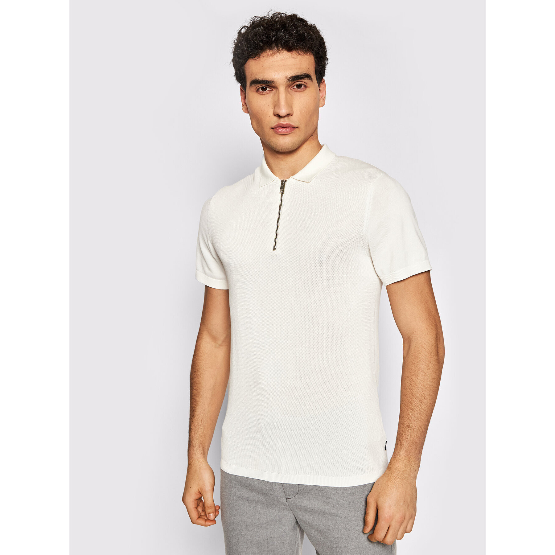 Jack&Jones PREMIUM Pólóing Blabowie 12187456 Fehér Regular Fit - Pepit.hu