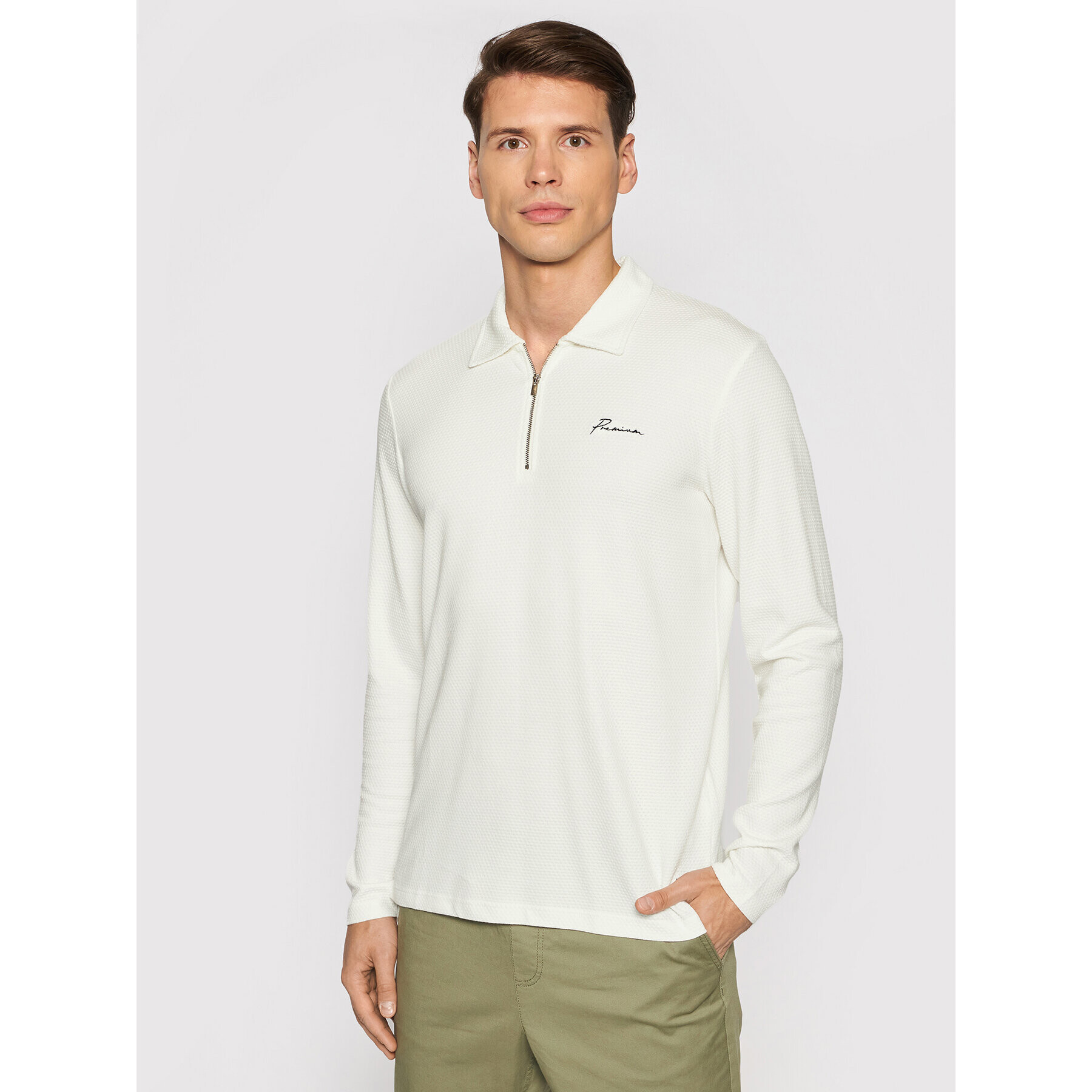 Jack&Jones PREMIUM Pólóing Blafranco 12195724 Bézs Regular Fit - Pepit.hu