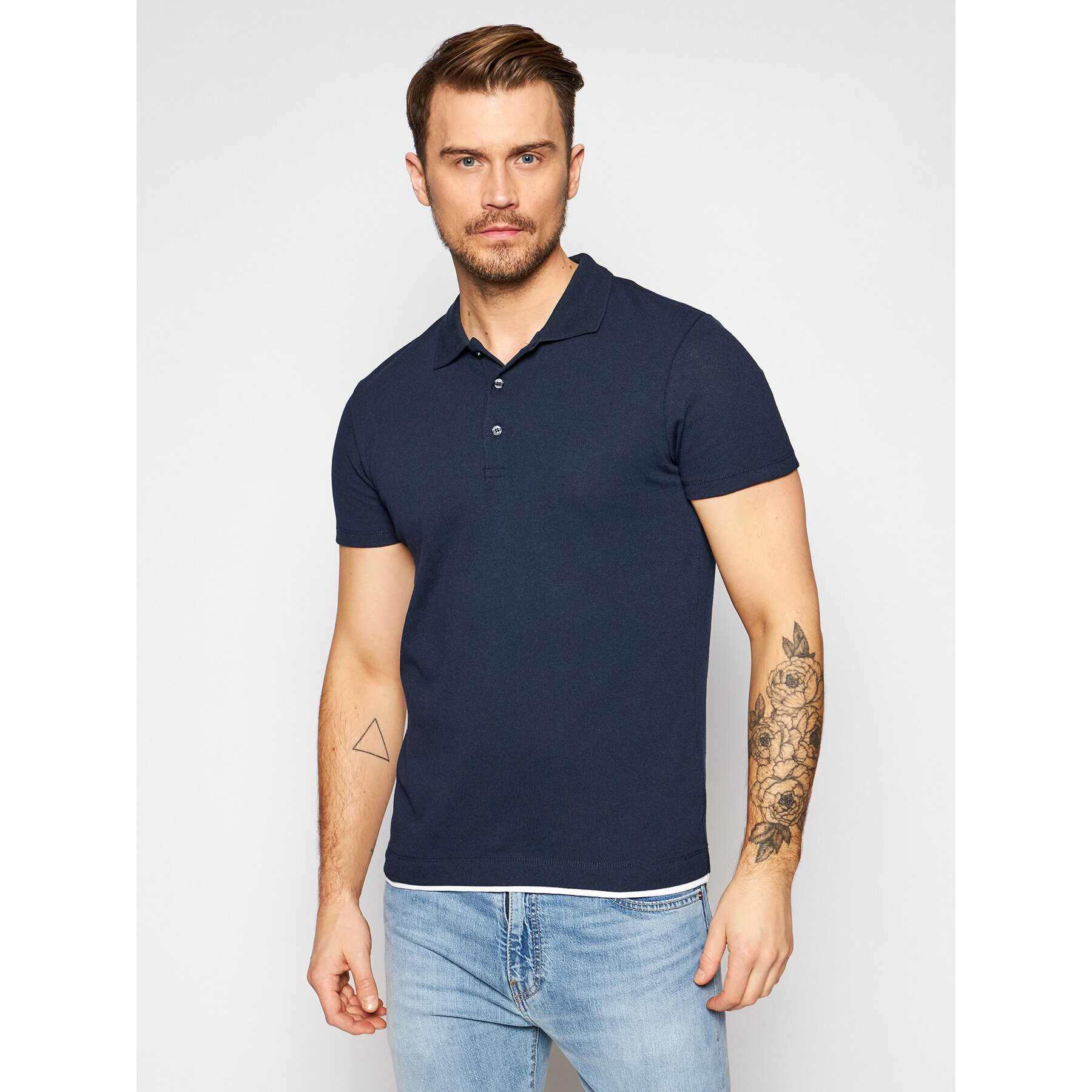 Jack&Jones PREMIUM Pólóing Blajude 12186161 Sötétkék Regular Fit - Pepit.hu