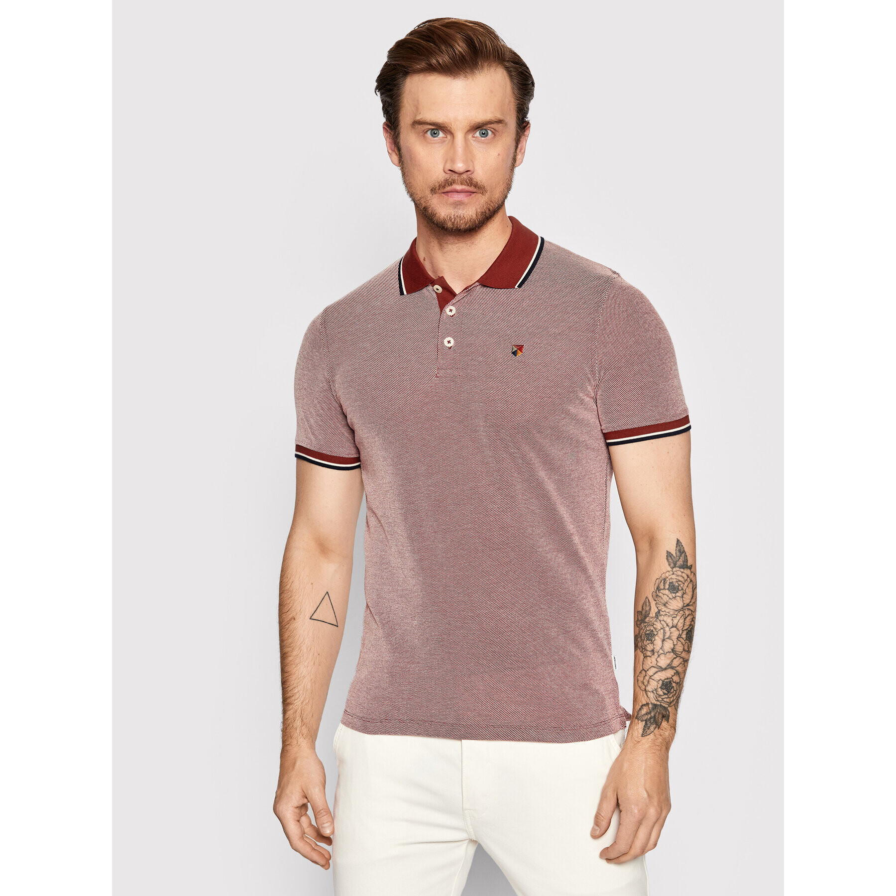 Jack&Jones PREMIUM Pólóing Bluwin 12169064 Piros Regular Fit - Pepit.hu