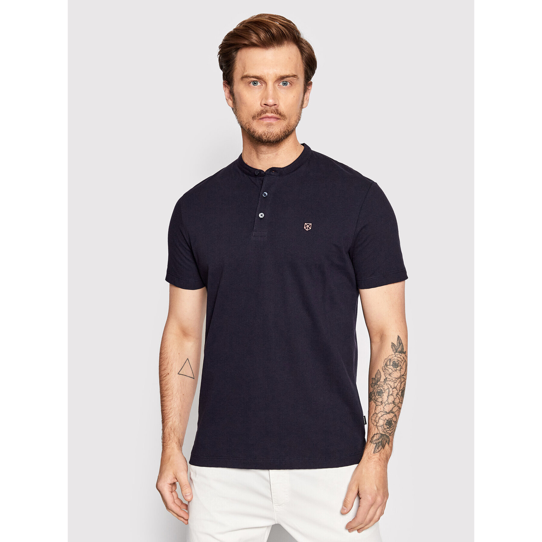 Jack&Jones PREMIUM Pólóing Structure 12213323 Sötétkék Regular Fit - Pepit.hu