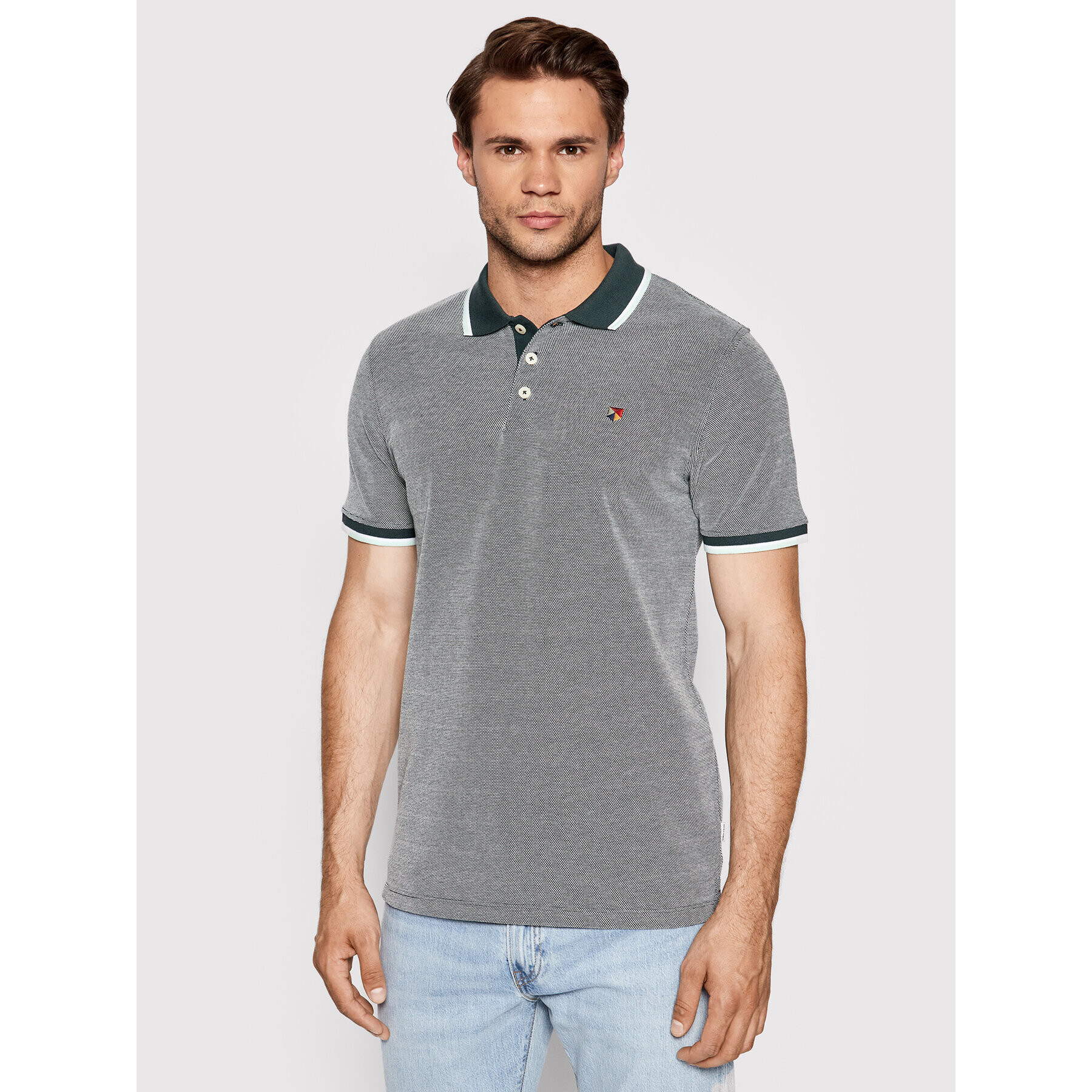 Jack&Jones PREMIUM Pólóing Win 12169064 Zöld Regular Fit - Pepit.hu