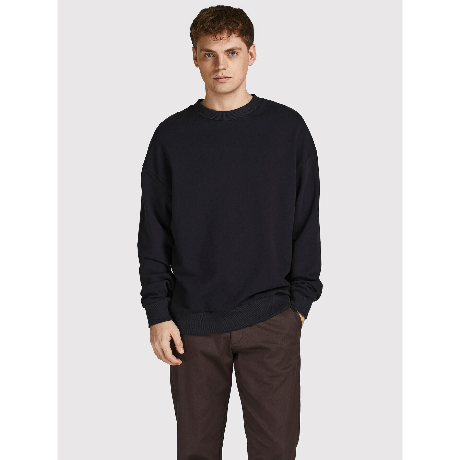 Jack&Jones PREMIUM Pulóver Blakam 12206439 Fekete Oversize - Pepit.hu