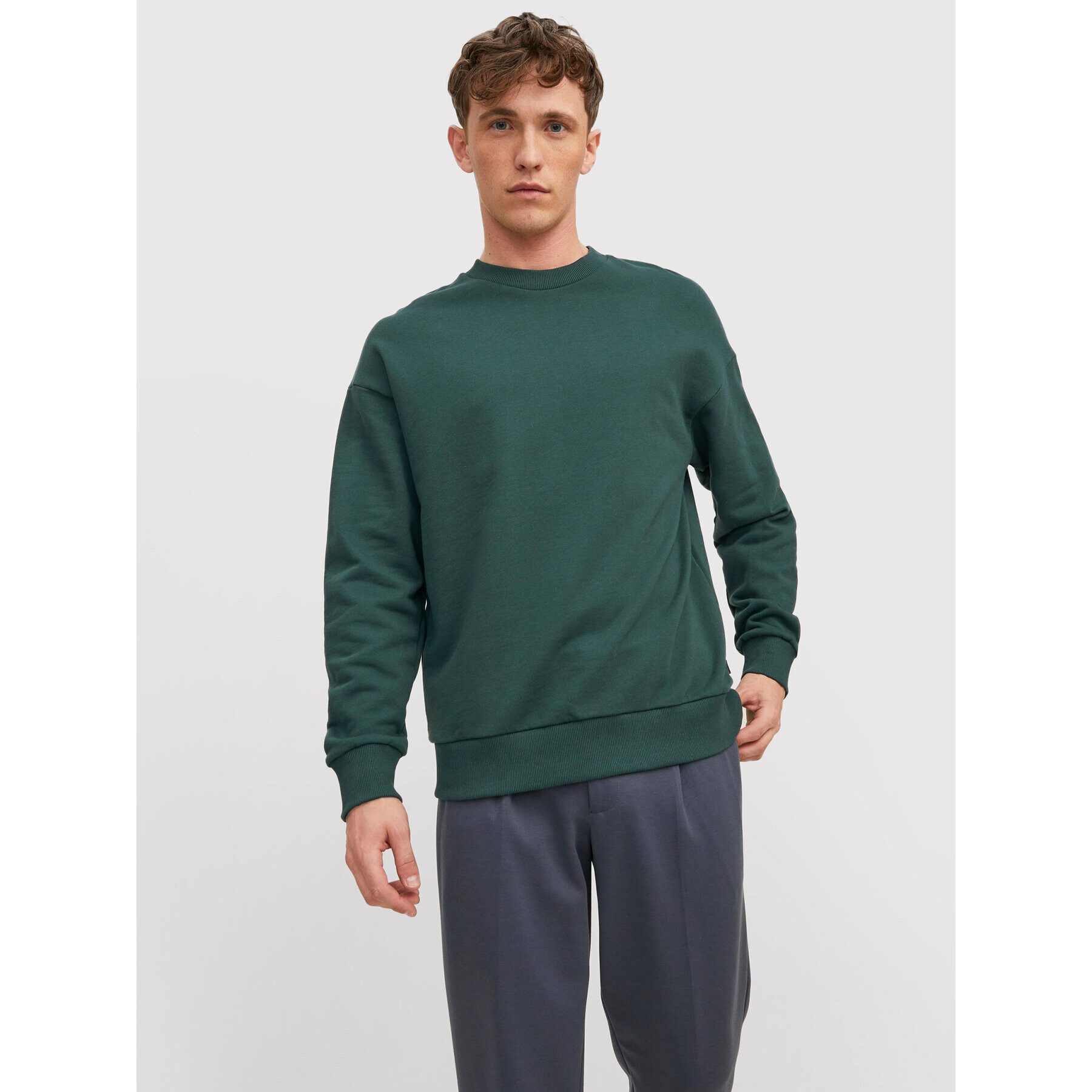 Jack&Jones PREMIUM Pulóver Blakam 12206439 Zöld Regular Fit - Pepit.hu