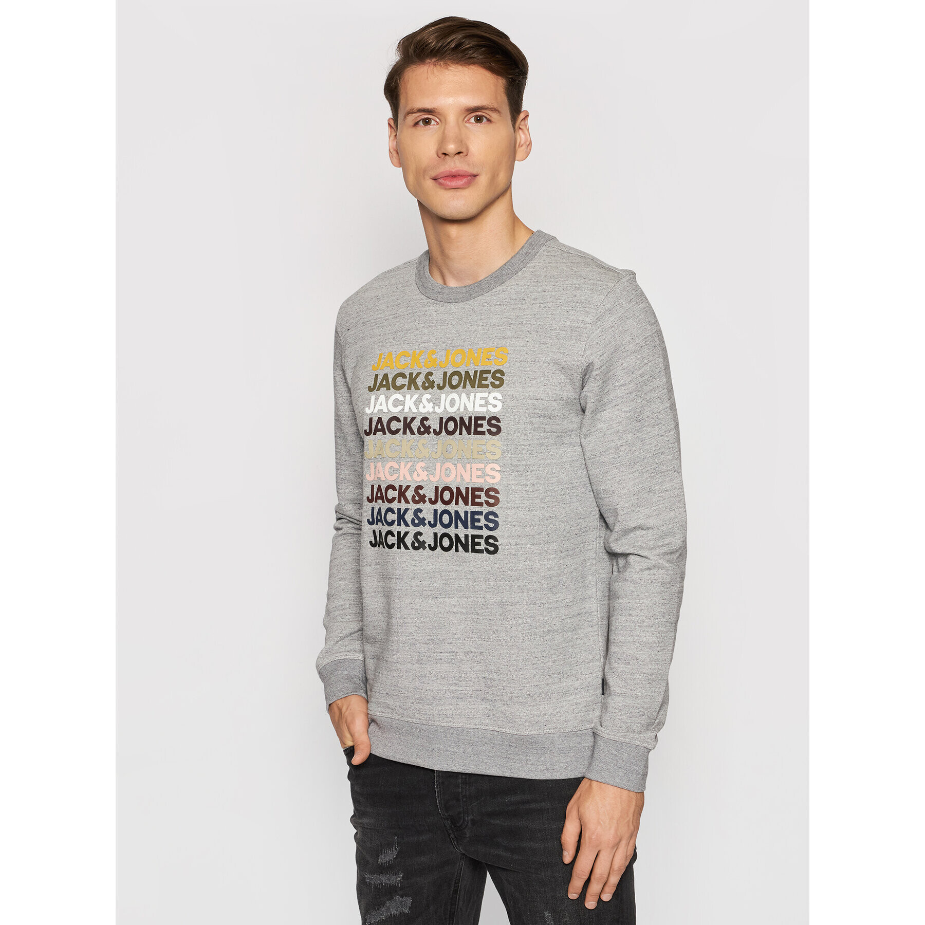 Jack&Jones PREMIUM Pulóver Blalandon 12191310 Szürke Regular Fit - Pepit.hu