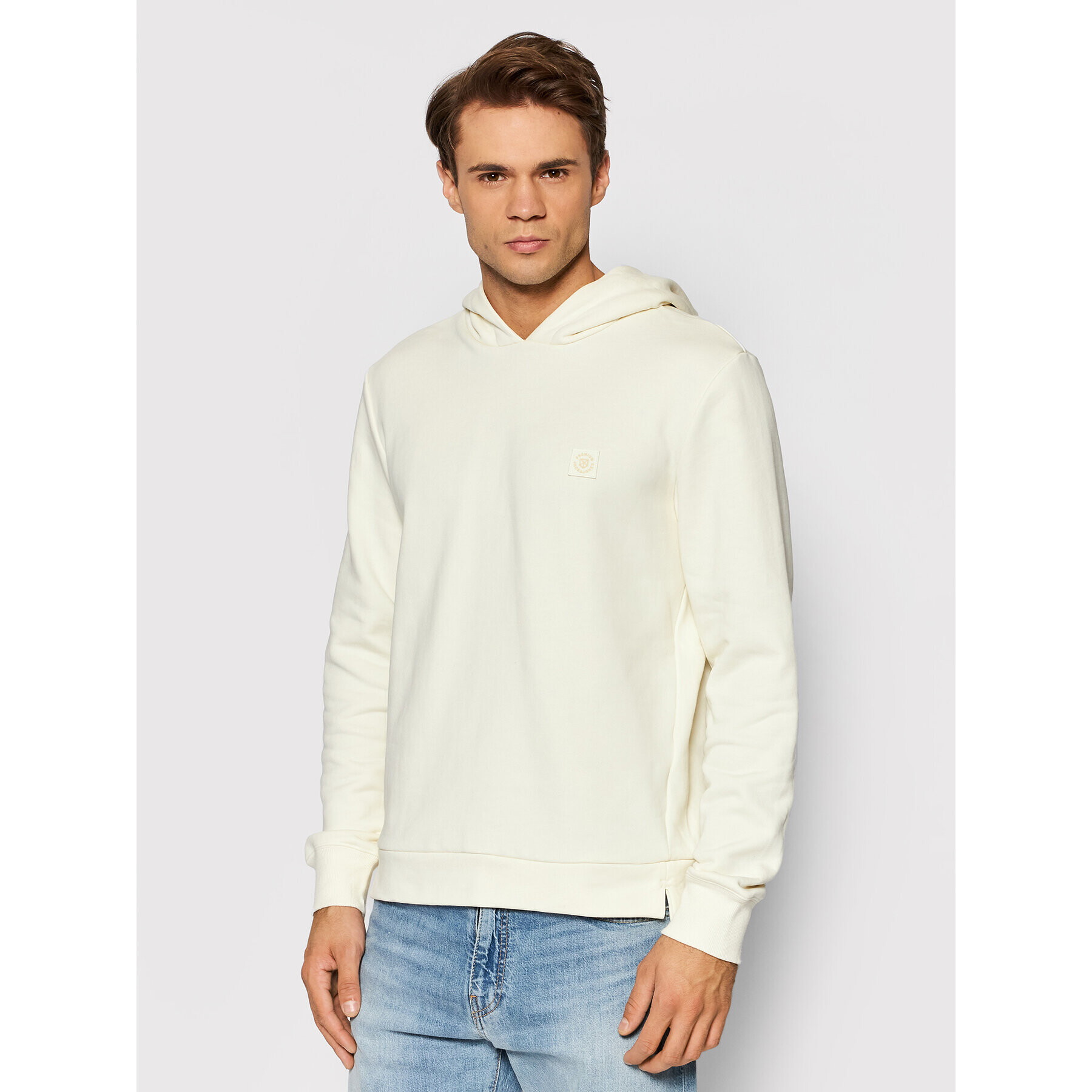 Jack&Jones PREMIUM Pulóver Blastudio 12188033 Bézs Regular Fit - Pepit.hu