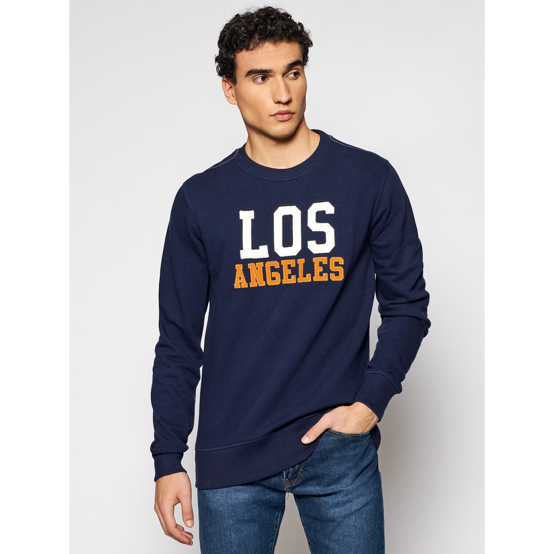 Jack&Jones PREMIUM Pulóver Blue Terence 12183539 Sötétkék Regular Fit - Pepit.hu