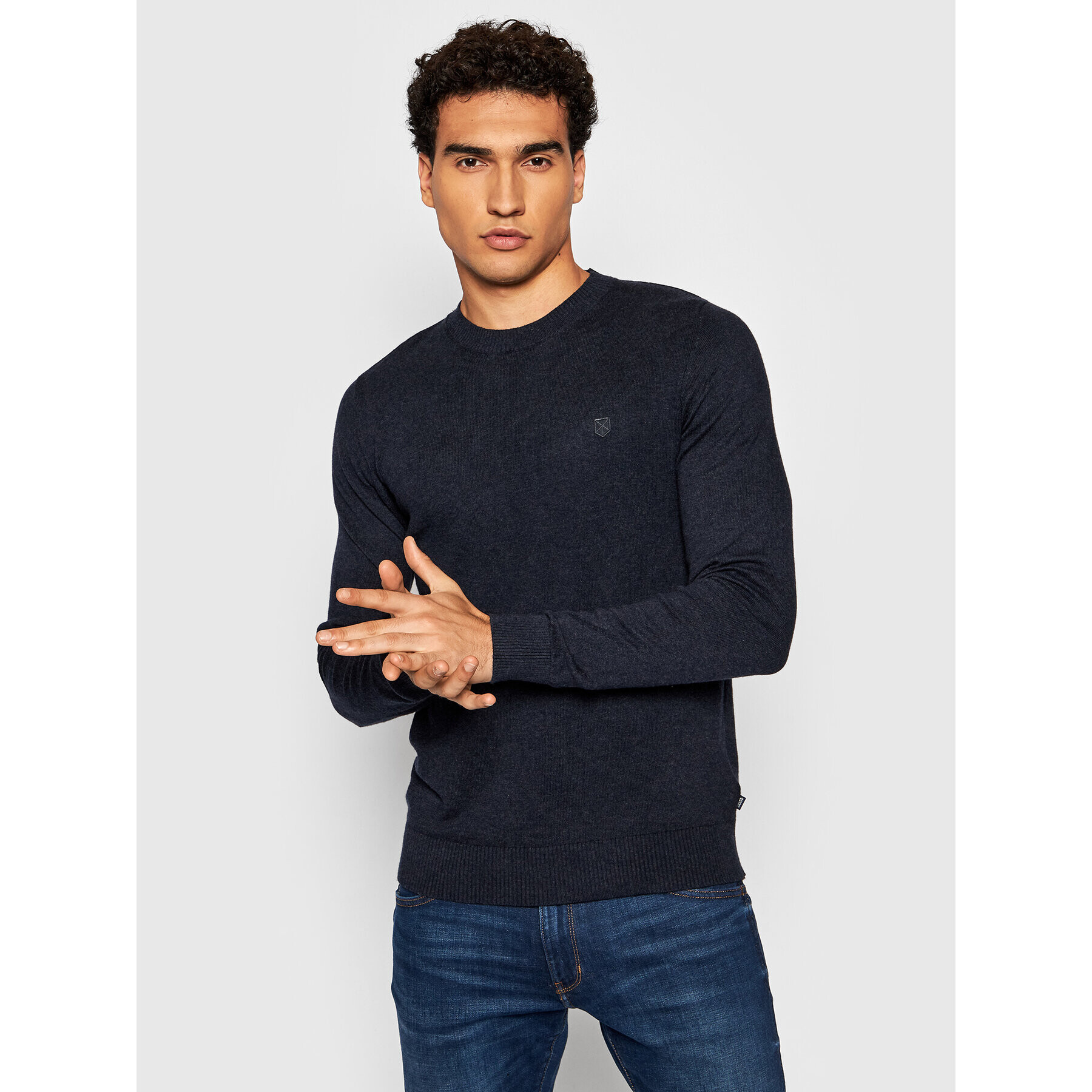 Jack&Jones PREMIUM Sweater Bluray 12192311 Sötétkék Regular Fit - Pepit.hu