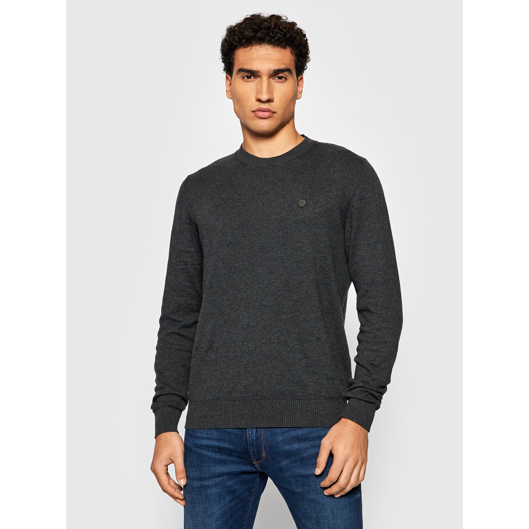 Jack&Jones PREMIUM Sweater Bluray 12192311 Szürke Regular Fit - Pepit.hu