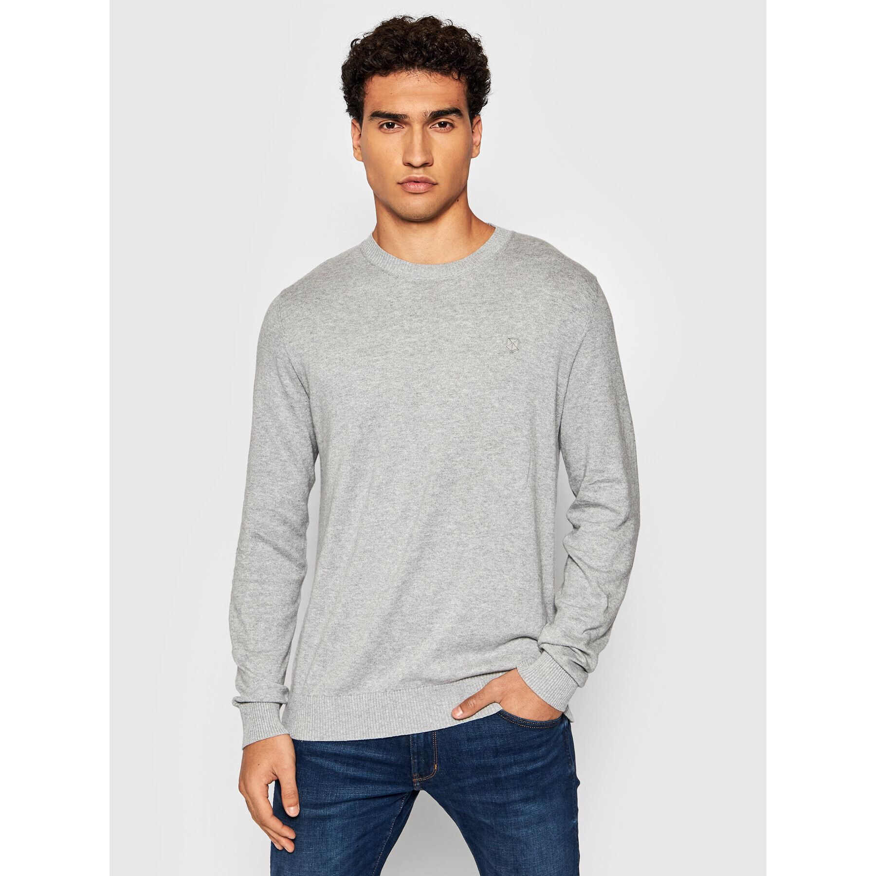 Jack&Jones PREMIUM Sweater Bluray 12192311 Szürke Regular Fit - Pepit.hu