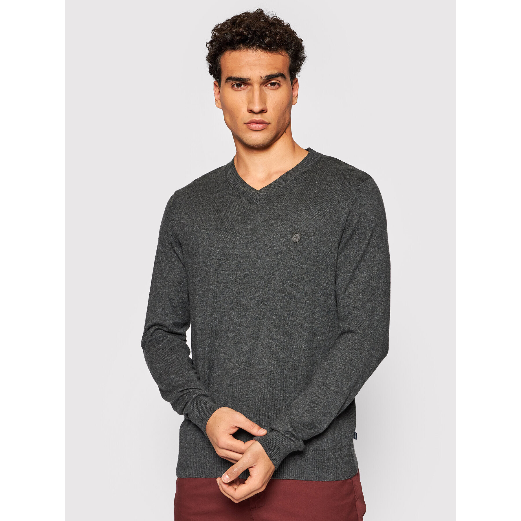 Jack&Jones PREMIUM Sweater Bluray 12195588 Szürke Regular Fit - Pepit.hu