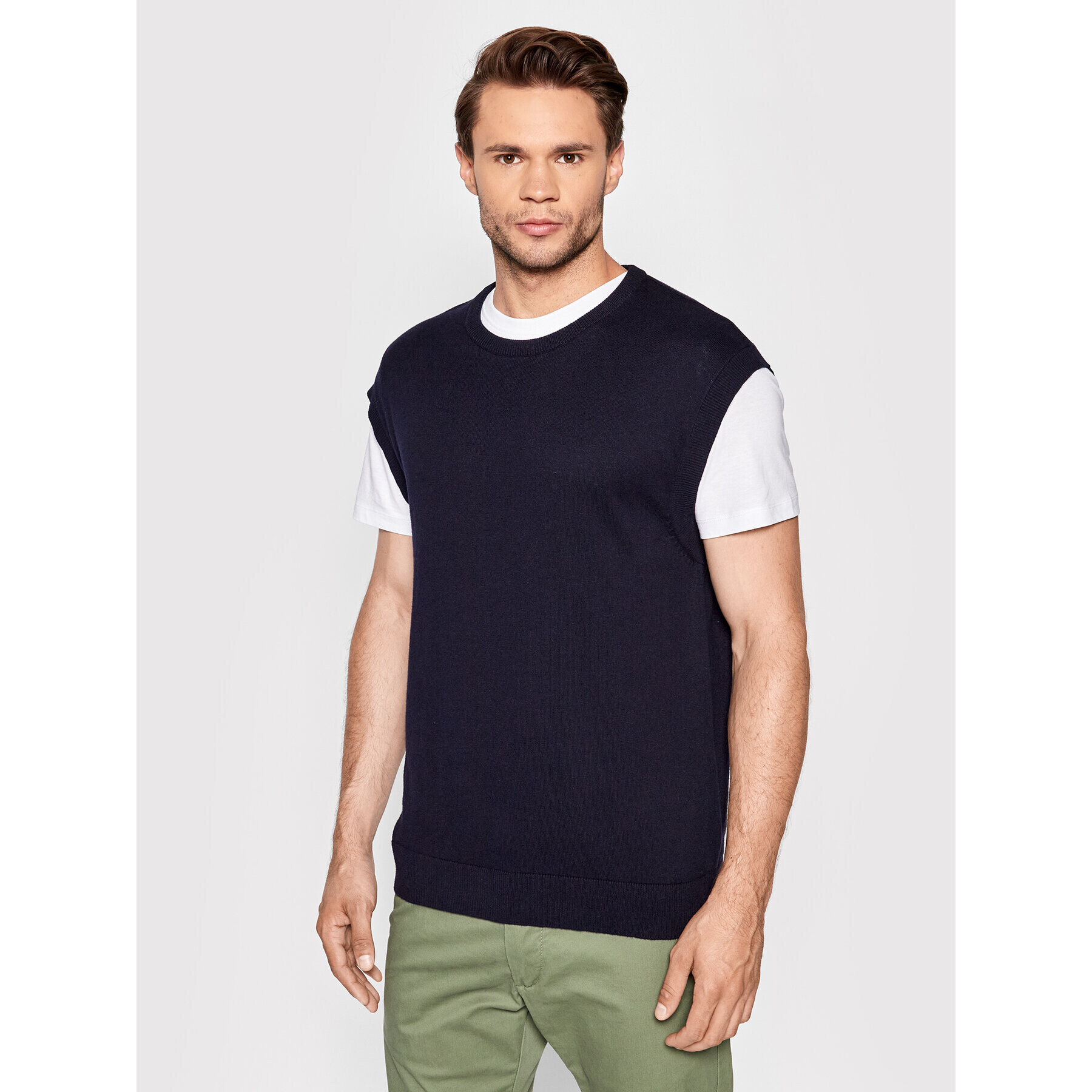 Jack&Jones PREMIUM Sweater Lasse 12210345 Sötétkék Regular Fit - Pepit.hu