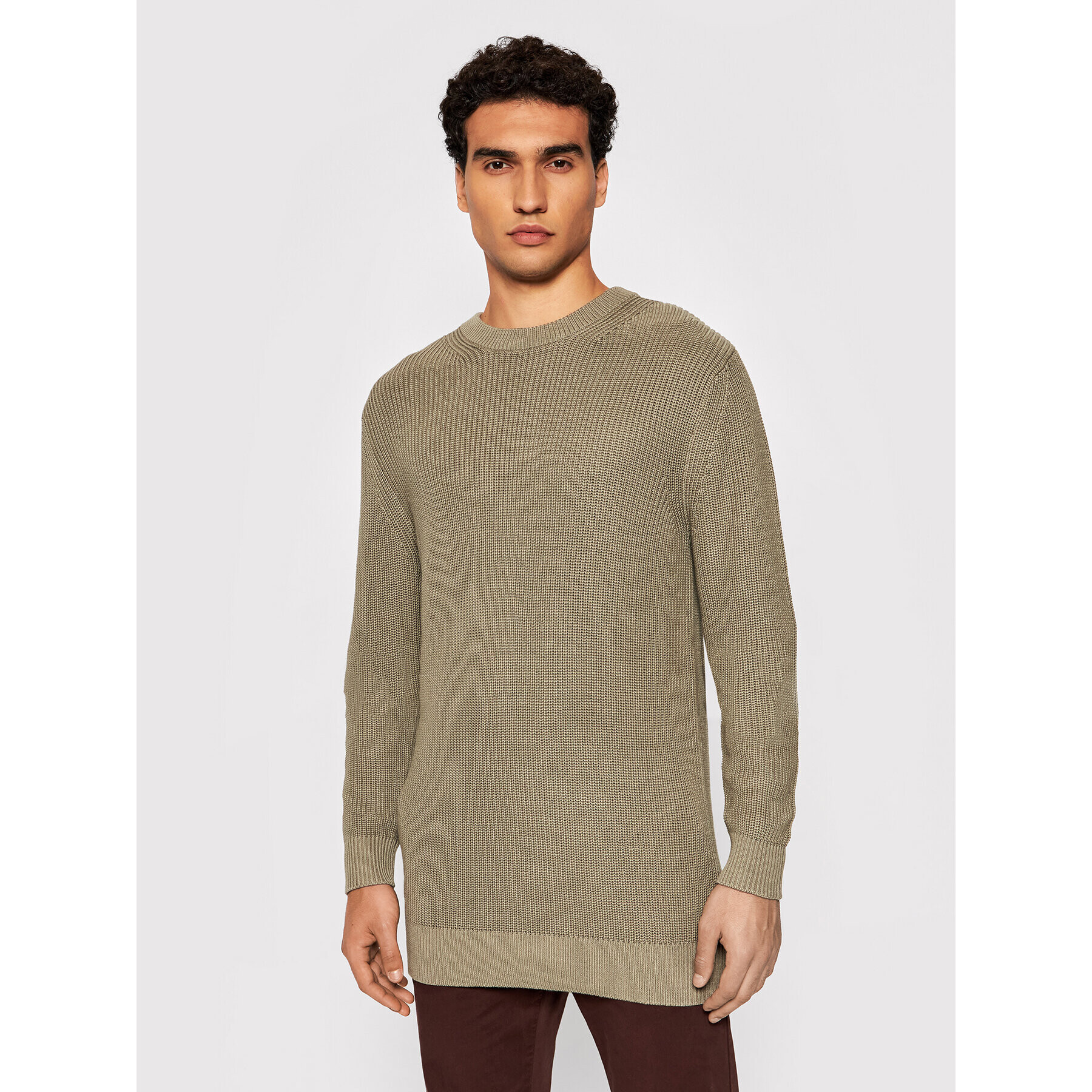 Jack&Jones PREMIUM Sweater Well 12193093 Zöld Regular Fit - Pepit.hu