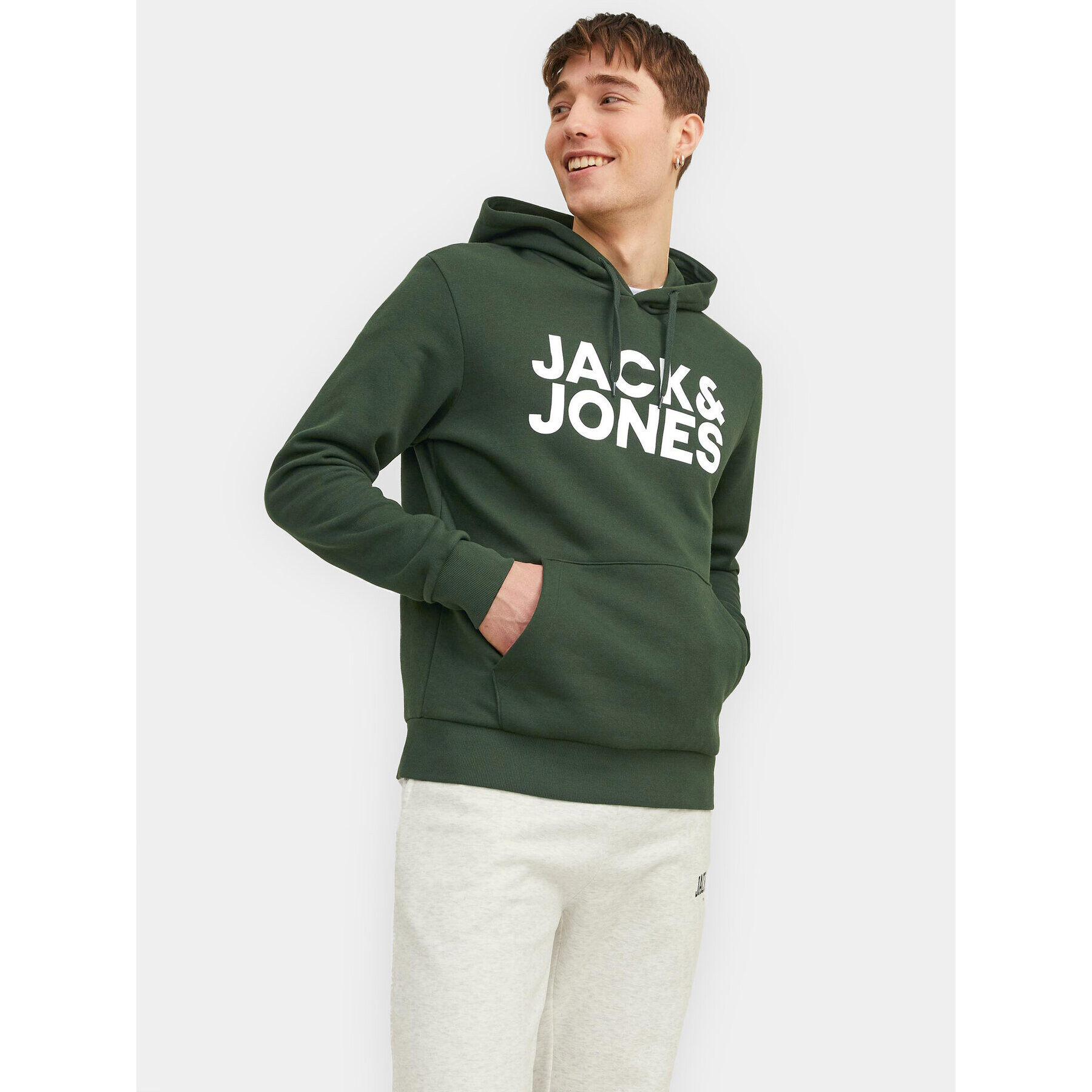 Jack&Jones Pulóver Corp 12152840 Zöld Standard Fit - Pepit.hu