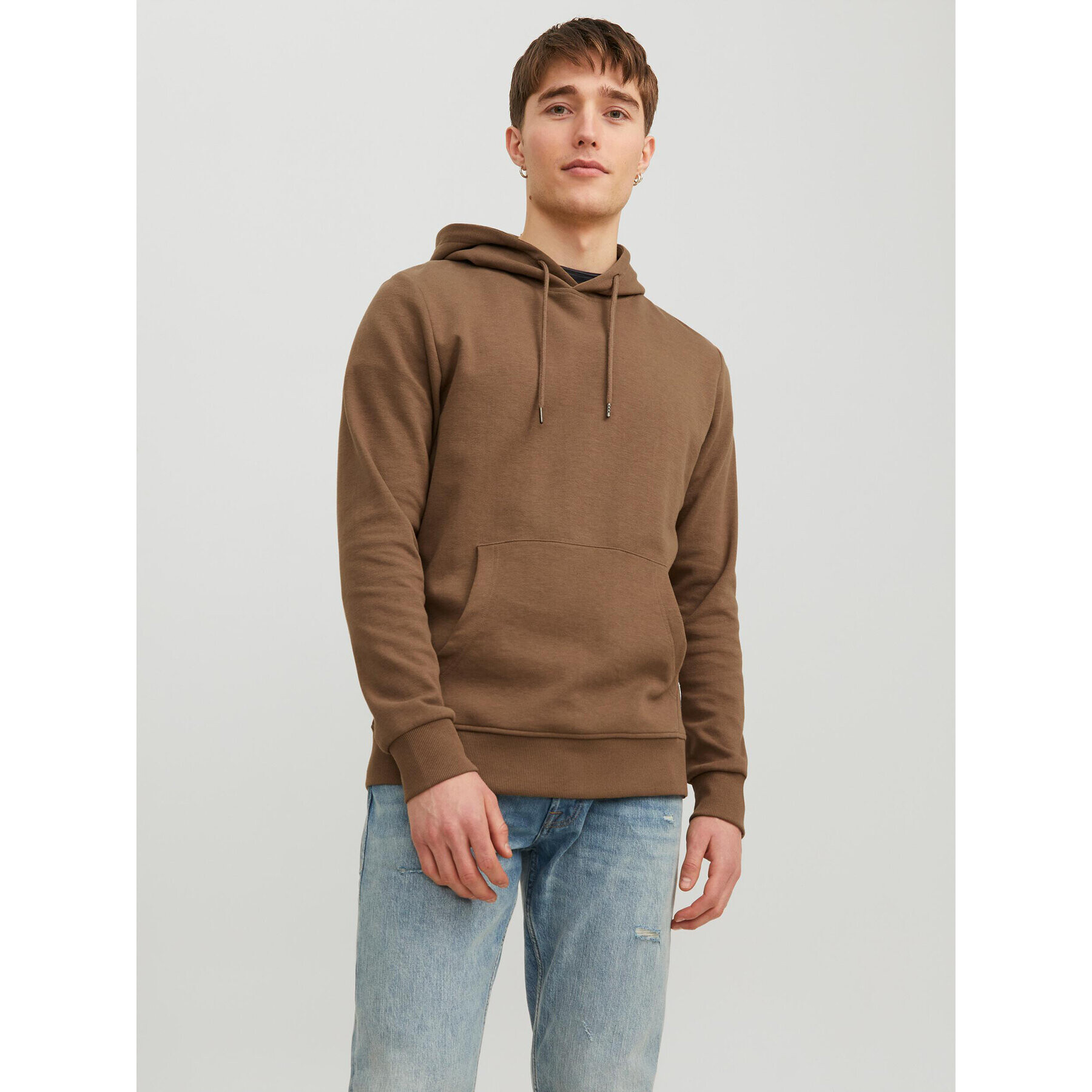 Jack&Jones Pulóver 12182537 Barna Standard Fit - Pepit.hu