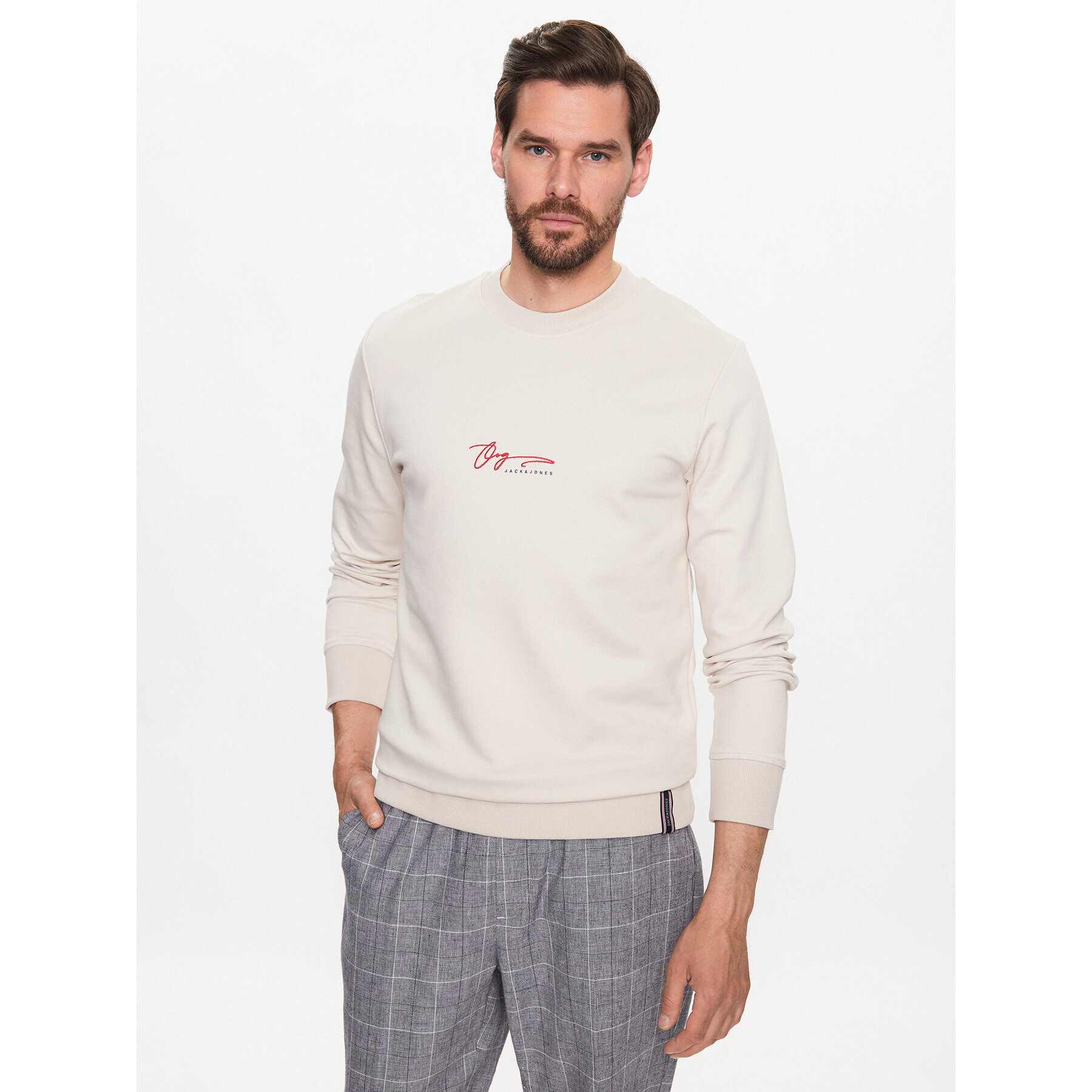 Jack&Jones Pulóver Joshua 12228301 Bézs Standard Fit - Pepit.hu