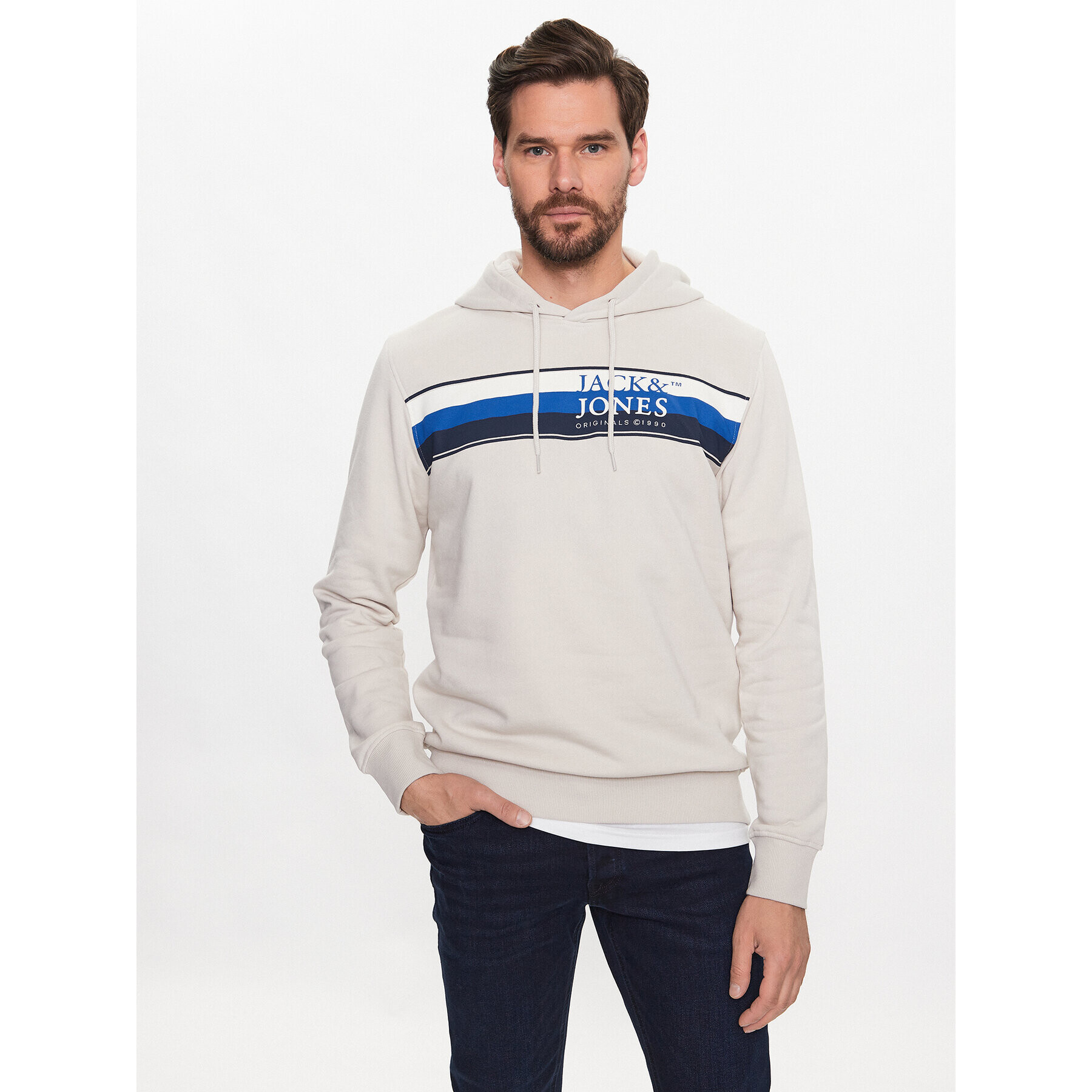 Jack&Jones Pulóver Codyy 12229113 Ekru Standard Fit - Pepit.hu