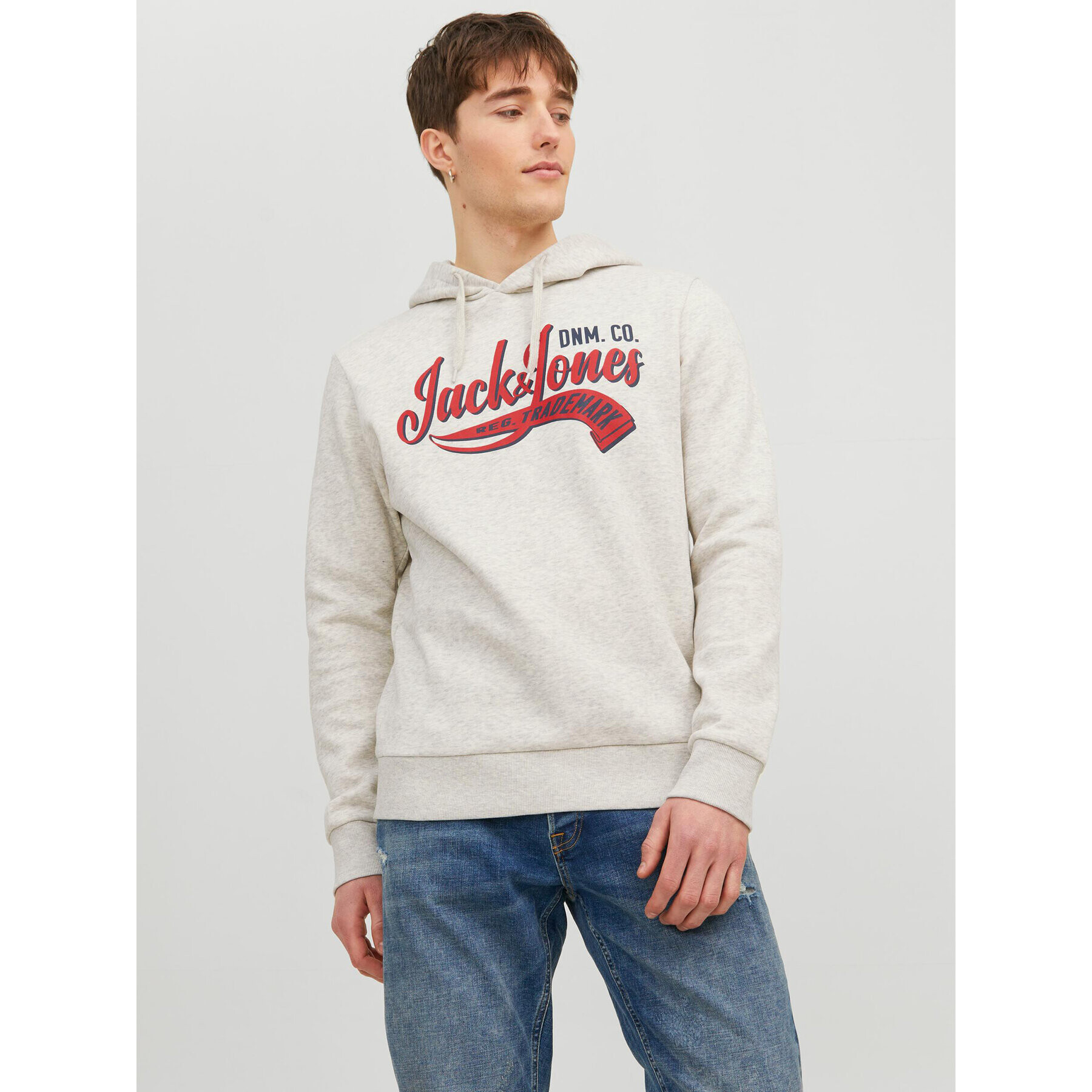 Jack&Jones Pulóver Logo 12233597 Szürke Standard Fit - Pepit.hu