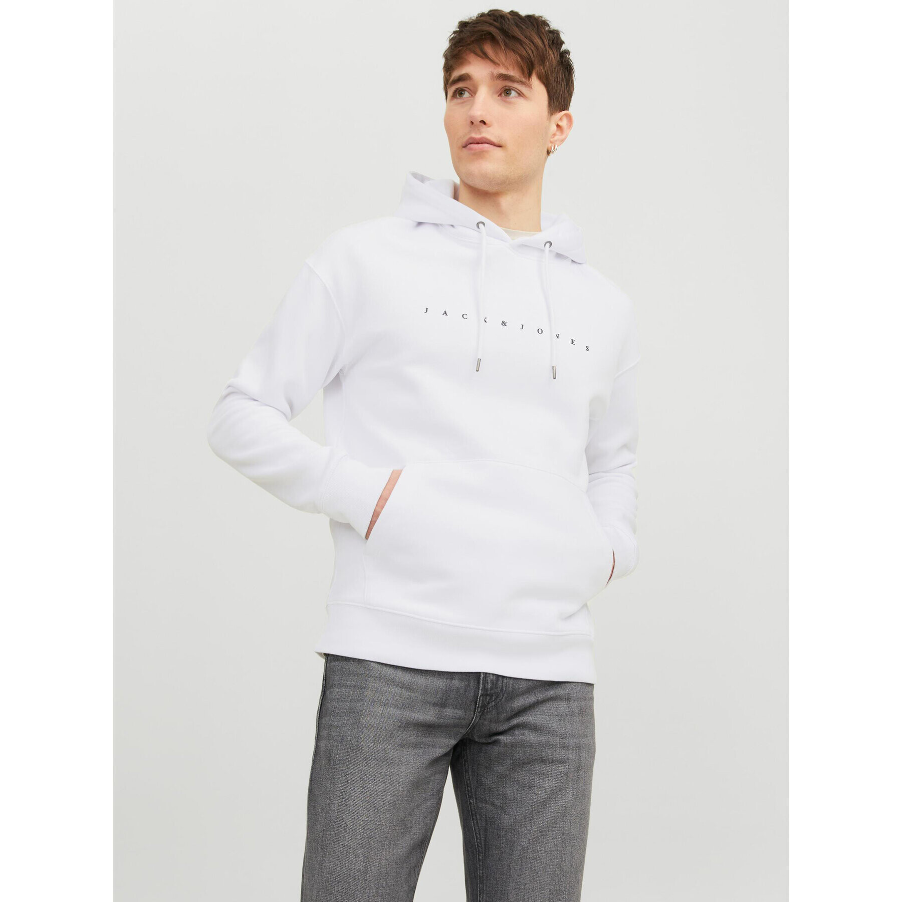 Jack&Jones Pulóver 12233972 Fehér Relaxed Fit - Pepit.hu