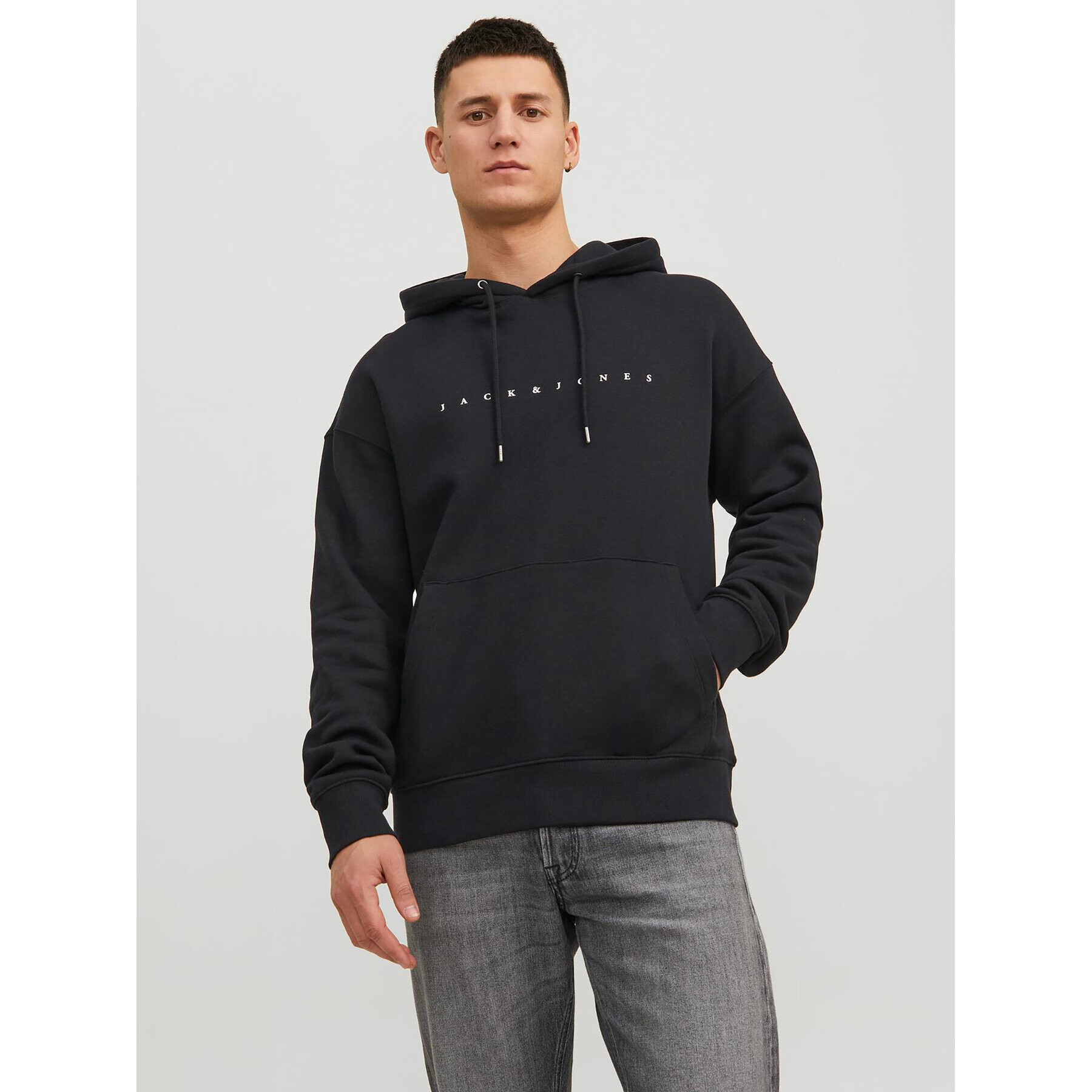 Jack&Jones Pulóver 12233972 Fekete Relaxed Fit - Pepit.hu