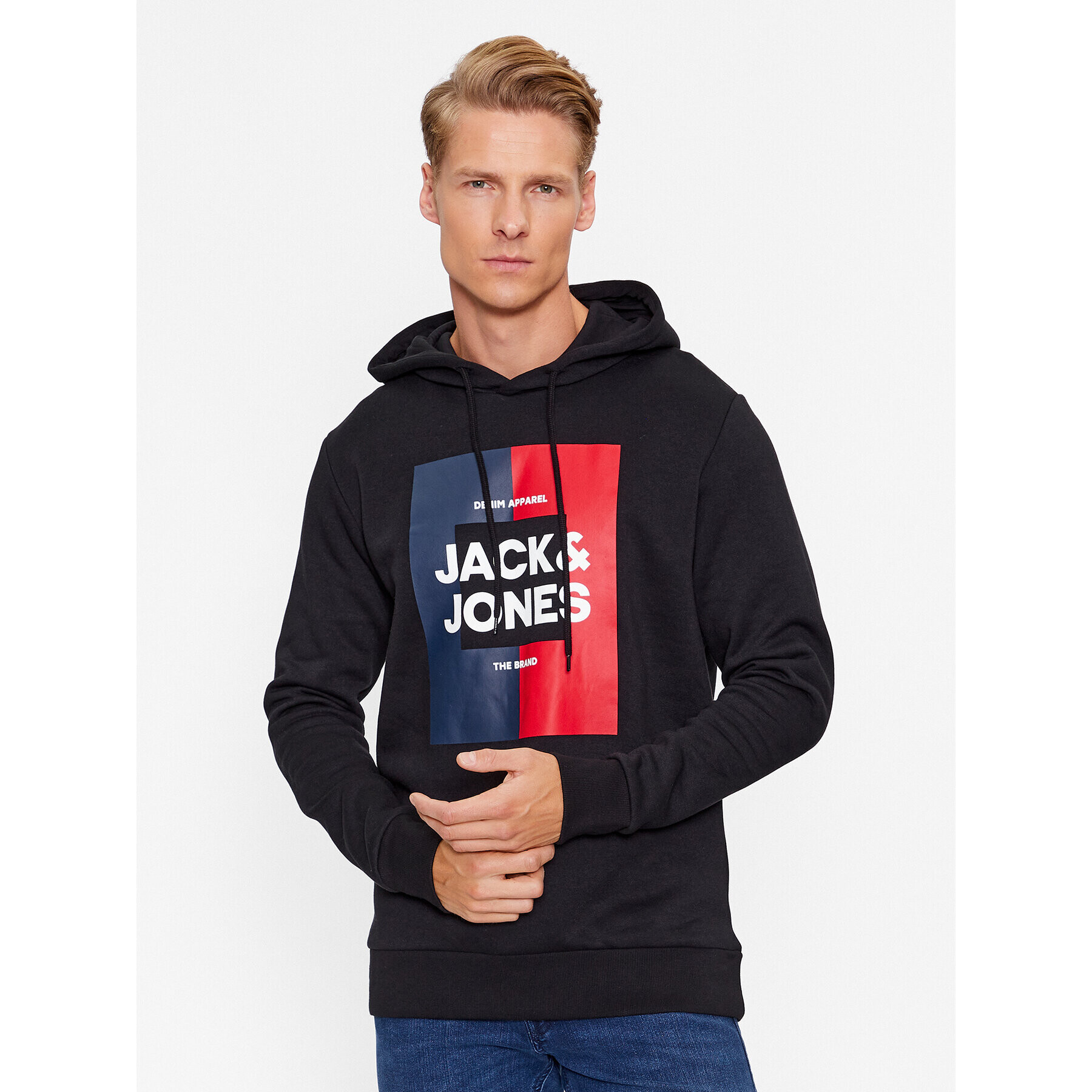 Jack&Jones Pulóver Oscar 12235248 Fekete Regular Fit - Pepit.hu