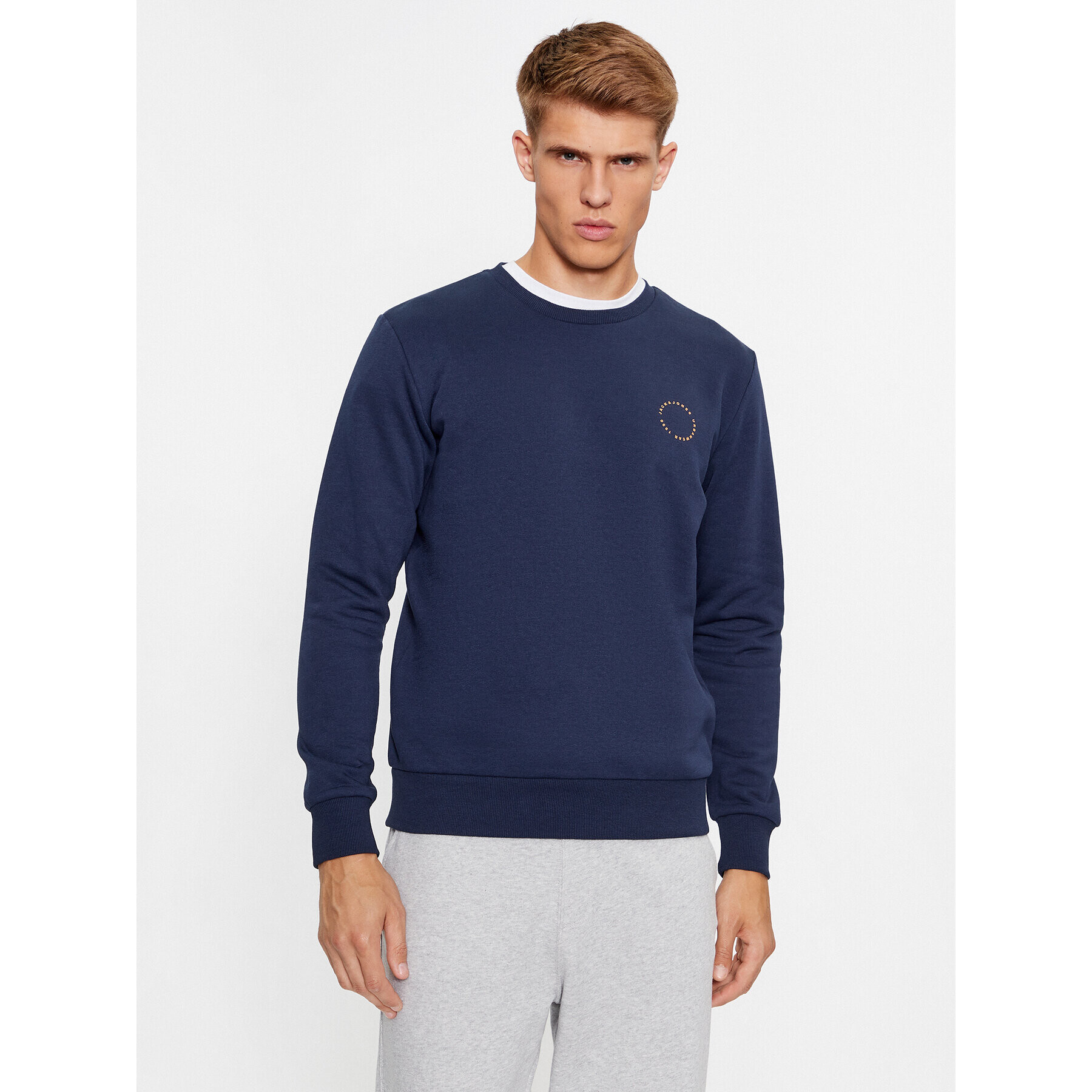 Jack&Jones Pulóver Thiba 12236175 Sötétkék Regular Fit - Pepit.hu