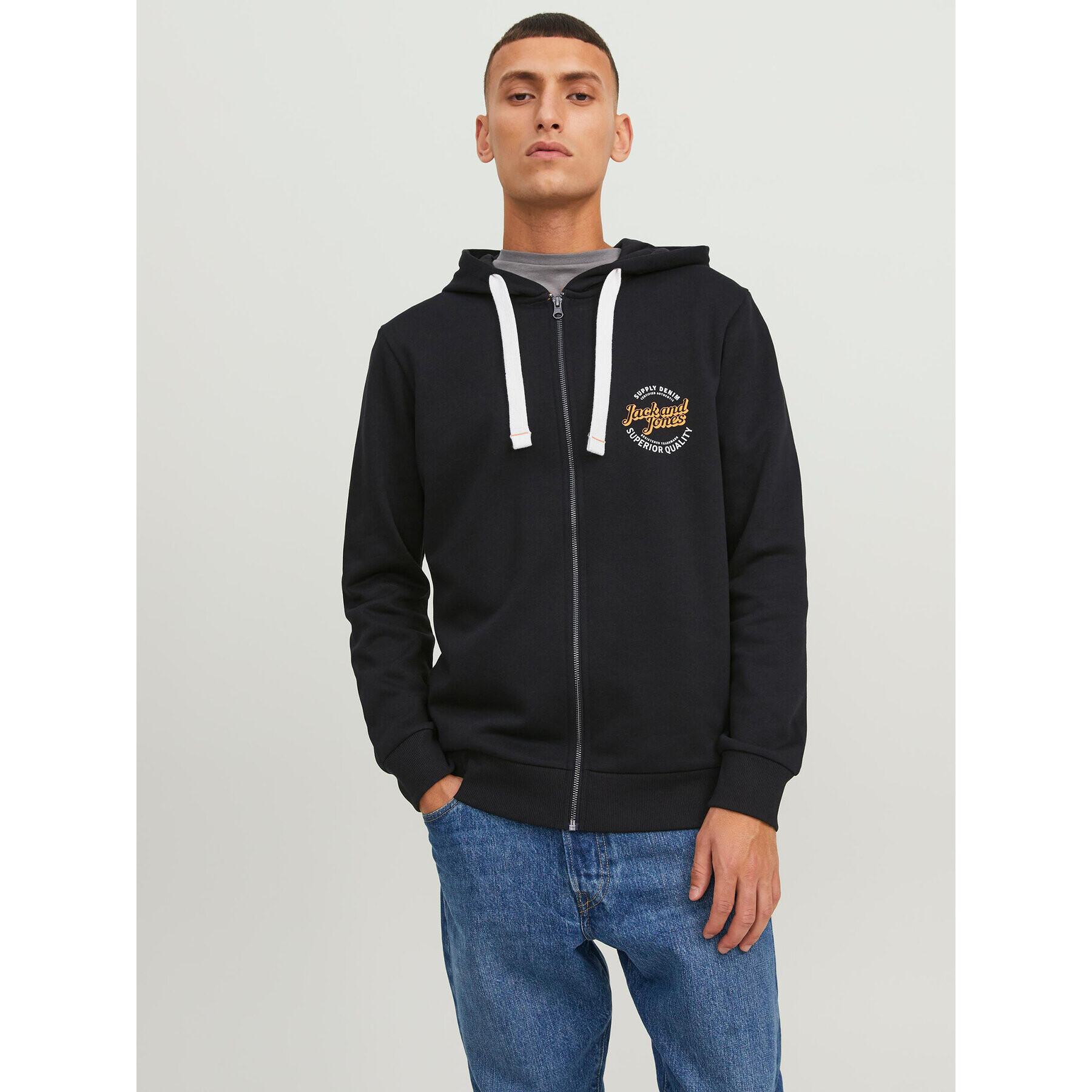 Jack&Jones Pulóver 12236179 Fekete Regular Fit - Pepit.hu