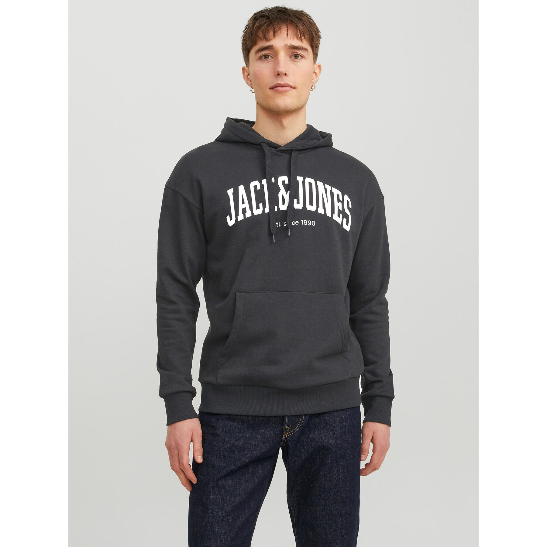 Jack&Jones Pulóver Josh 12236513 Fekete Standard Fit - Pepit.hu